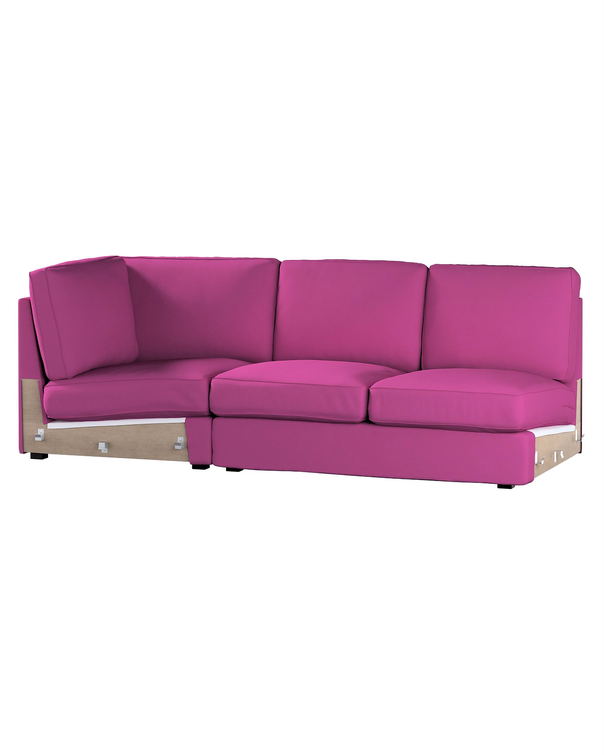 Bezug für Kivik Eckteil Farbe rosa Stoff strukturiert