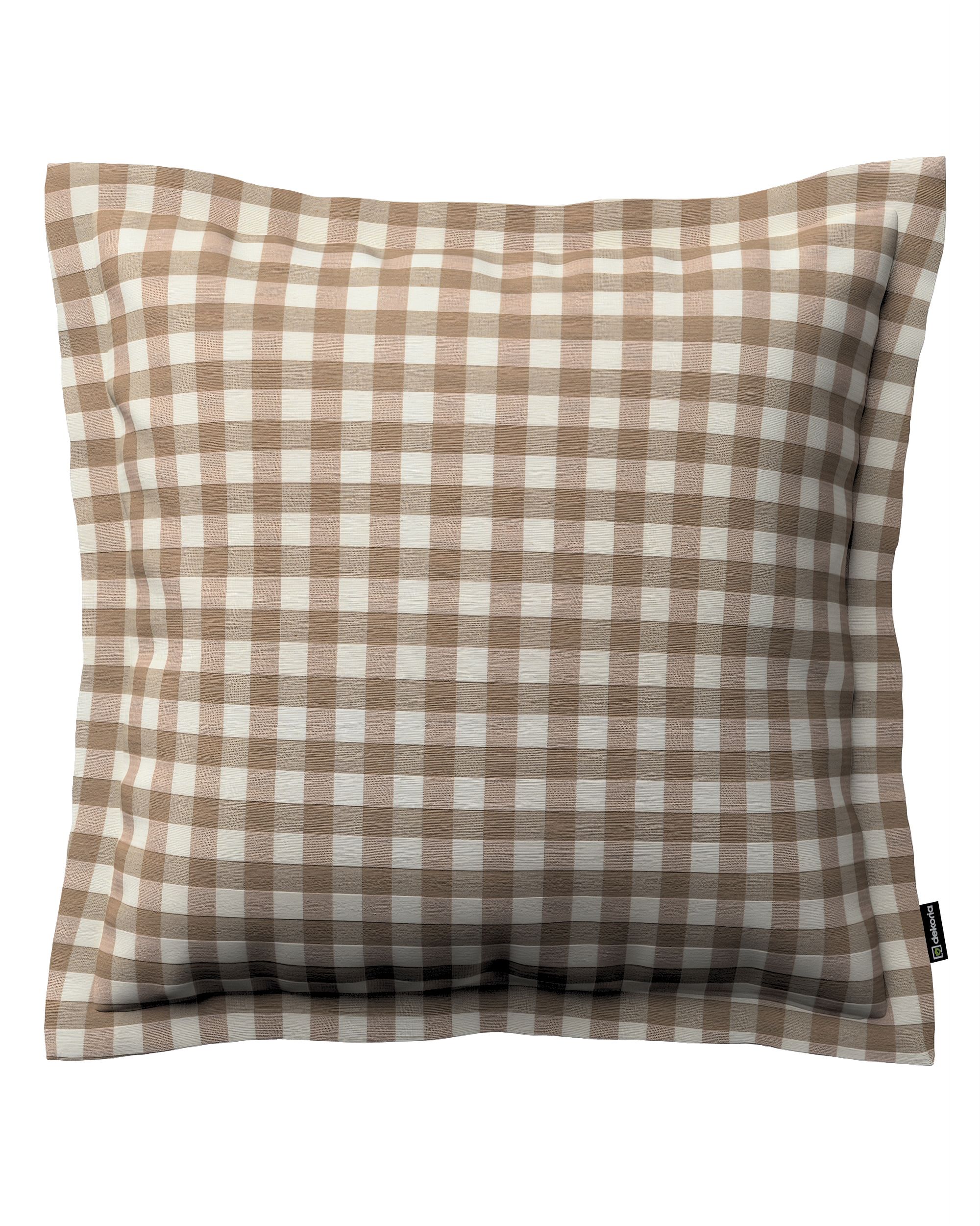 Kissenhülle Mona mit Stehsaum Farbe beige Stoff gemustert