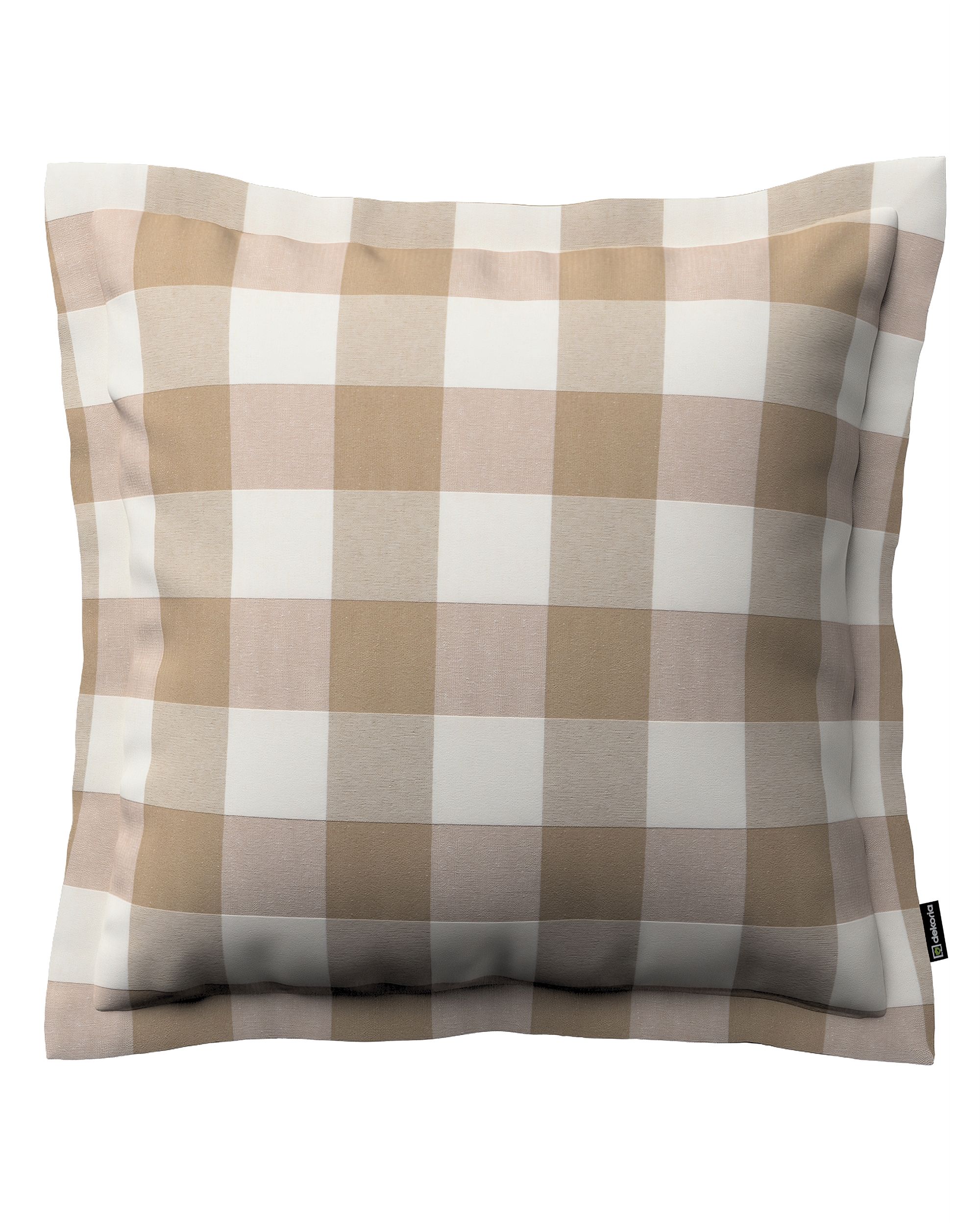 Kissenhülle Mona mit Stehsaum Farbe beige Stoff gemustert