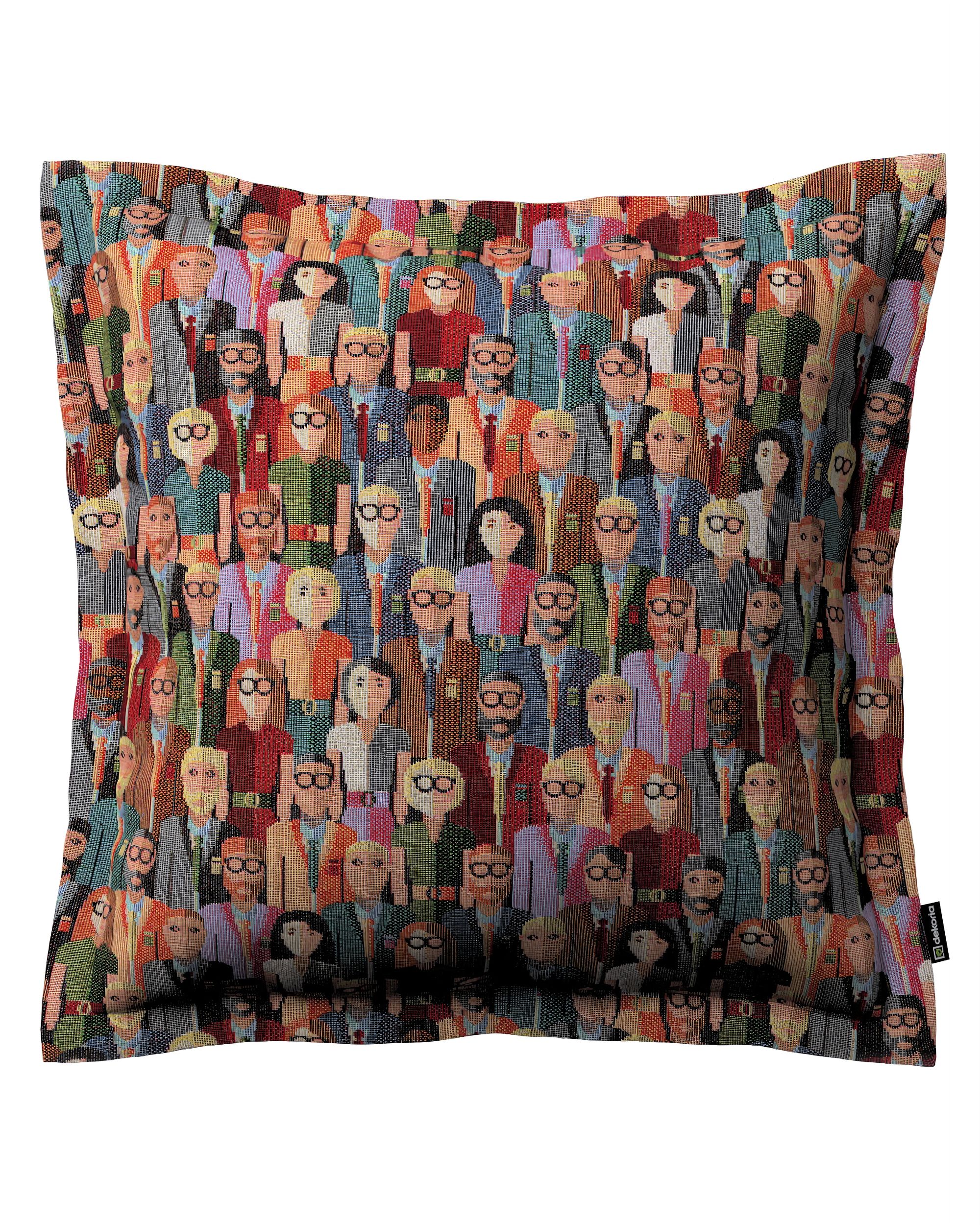 Kissenhülle Mona mit Stehsaum Farbe bunt Stoff strukturiert, gemustert