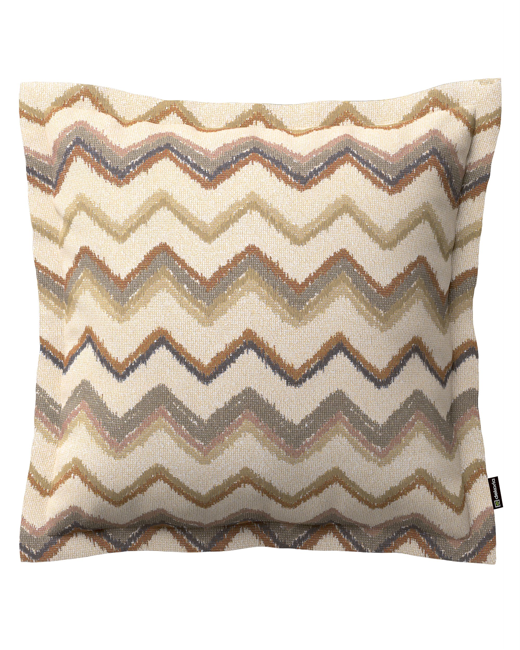 Kissenhülle Mona mit Stehsaum Farbe beige Stoff strukturiert, gemustert