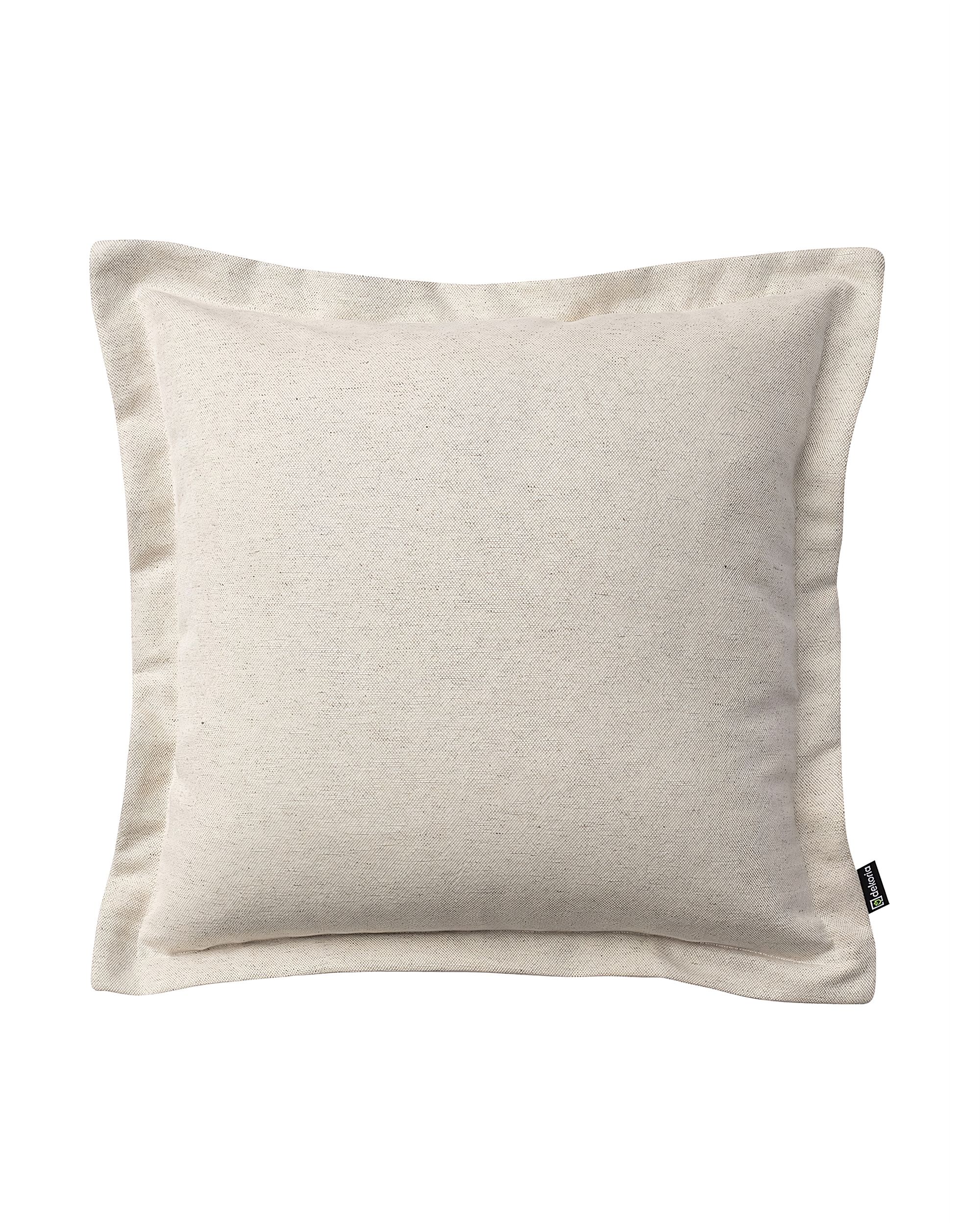 Kissenhülle Mona mit Stehsaum Farbe beige Stoff strukturiert (hover)
