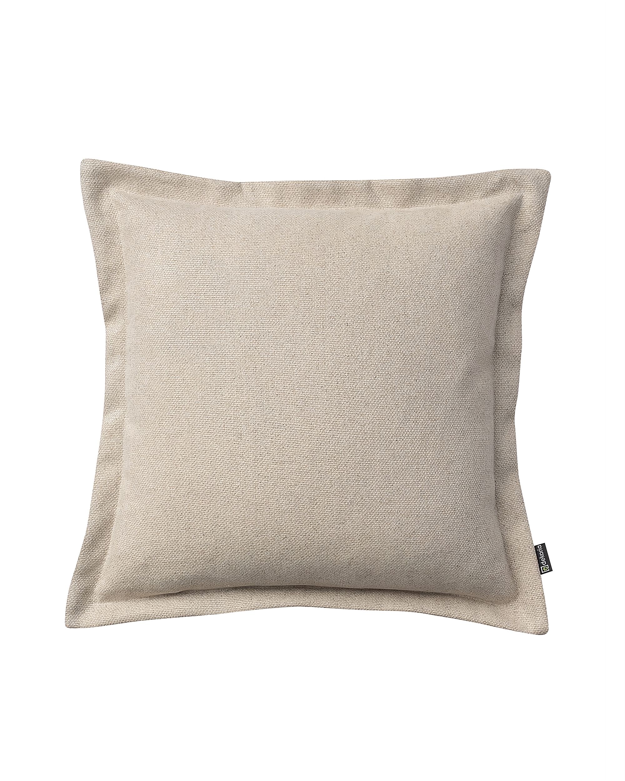 Kissenhülle Mona mit Stehsaum Farbe beige Stoff strukturiert (hover)