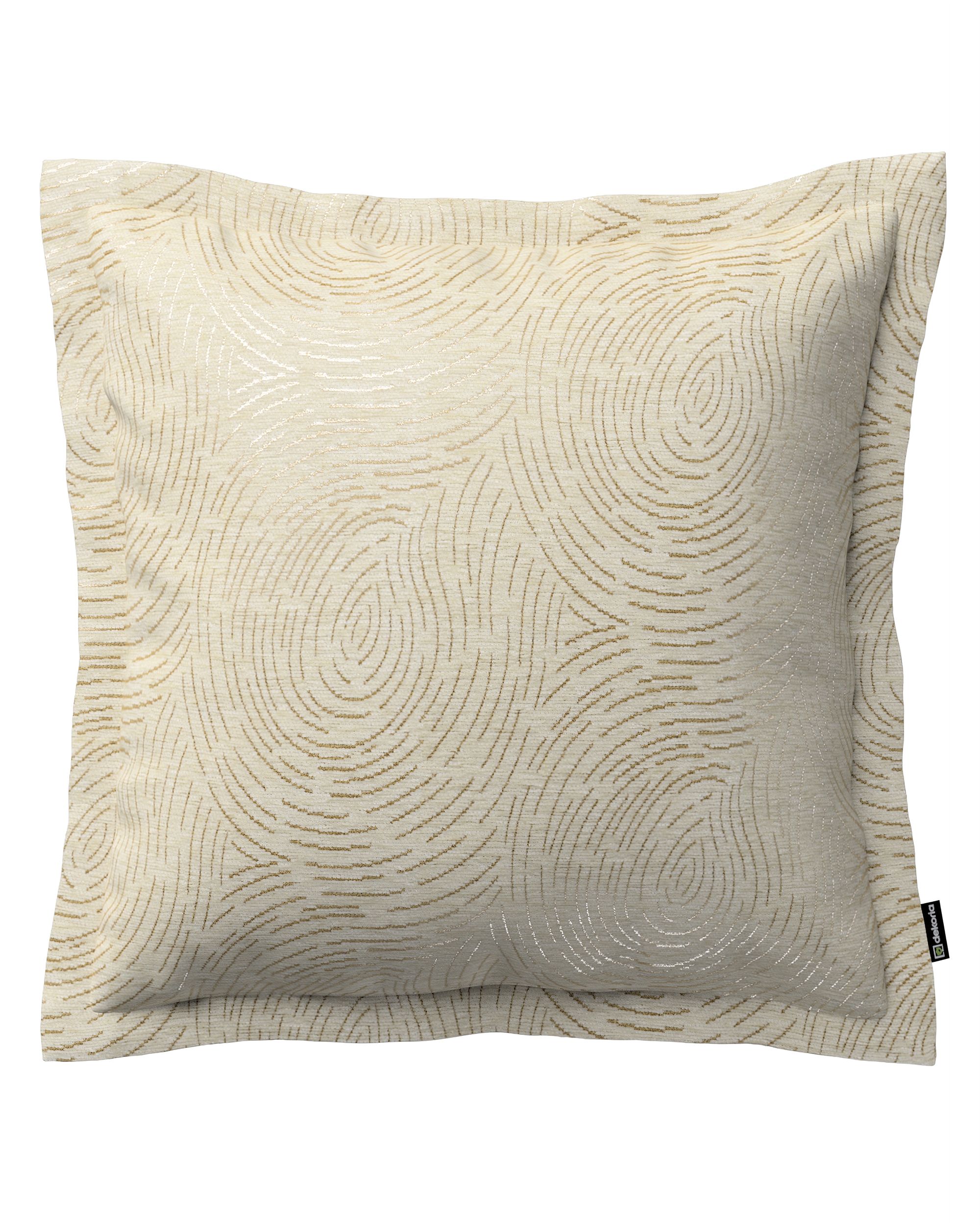 Kissenhülle Mona mit Stehsaum Farbe beige Stoff glänzend, strukturiert, gemustert