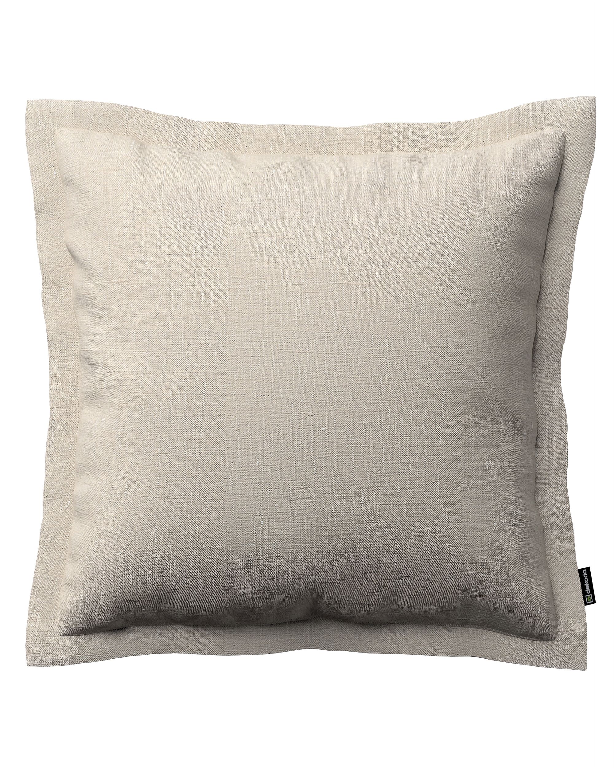 Kissenhülle Mona mit Stehsaum Farbe beige Stoff halbtransparent, strukturiert