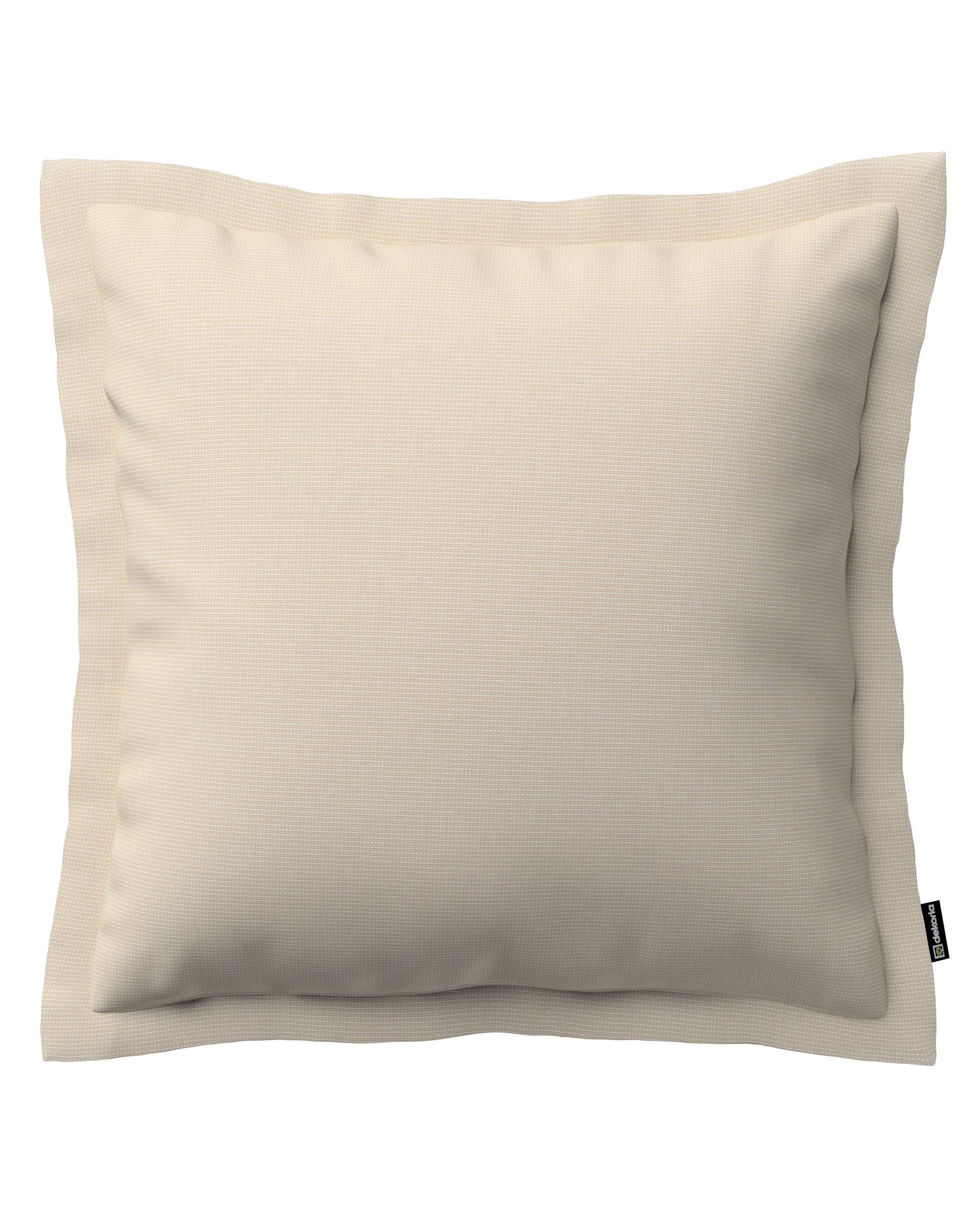 Kissenhülle Mona mit Stehsaum Farbe beige Stoff outdoor, strukturiert