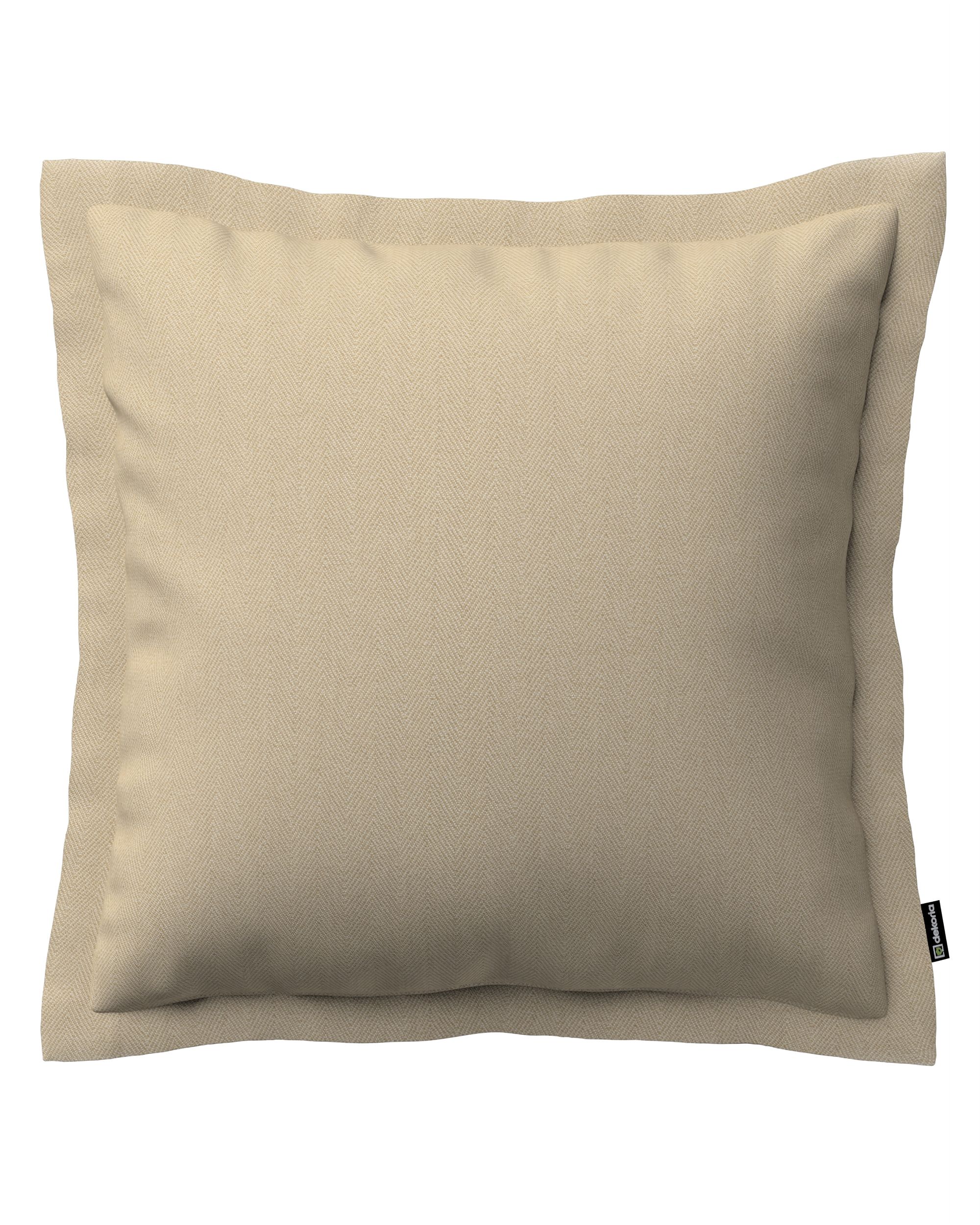 Kissenhülle Mona mit Stehsaum Farbe beige Stoff outdoor, strukturiert