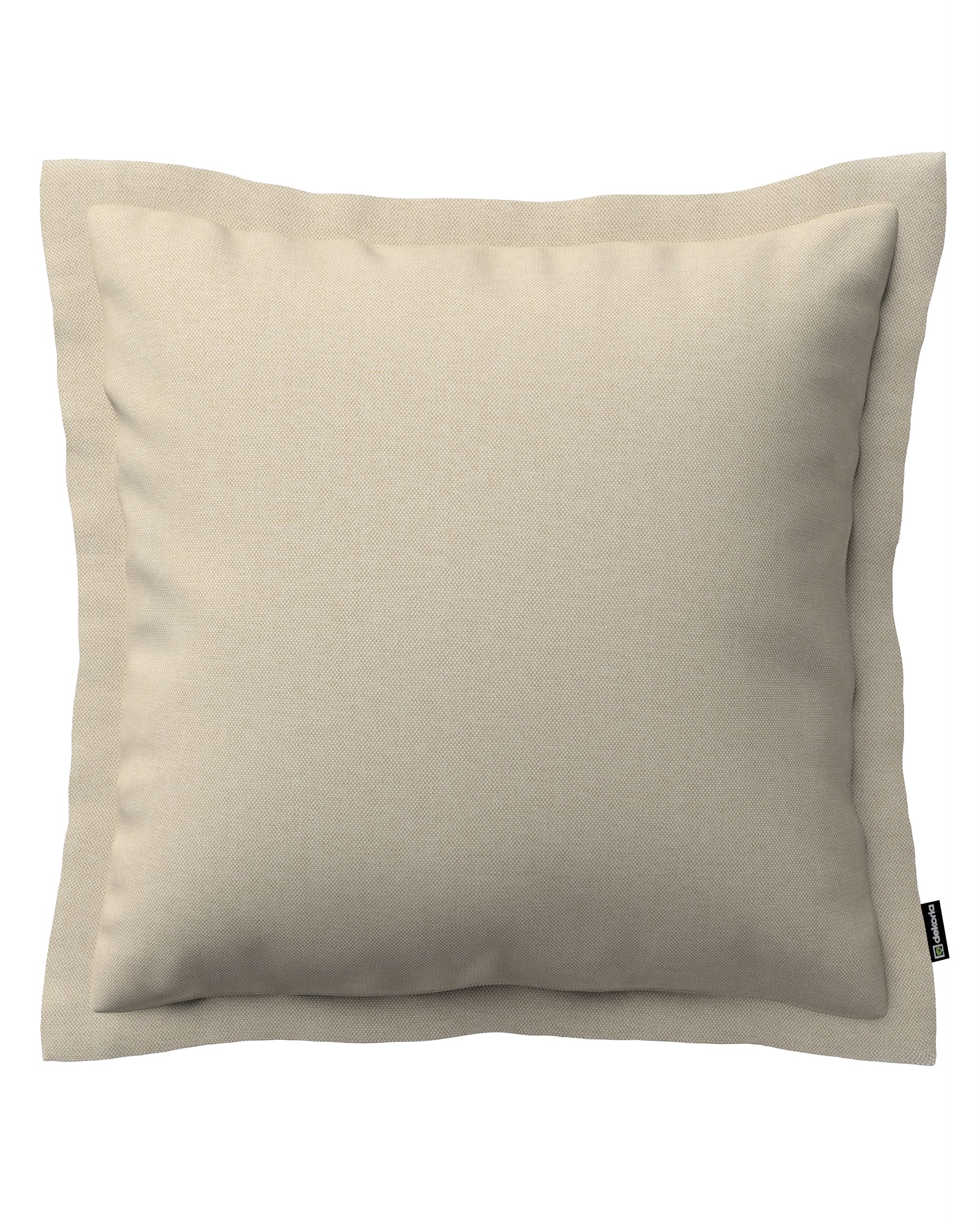 Kissenhülle Mona mit Stehsaum Farbe beige Stoff outdoor, strukturiert