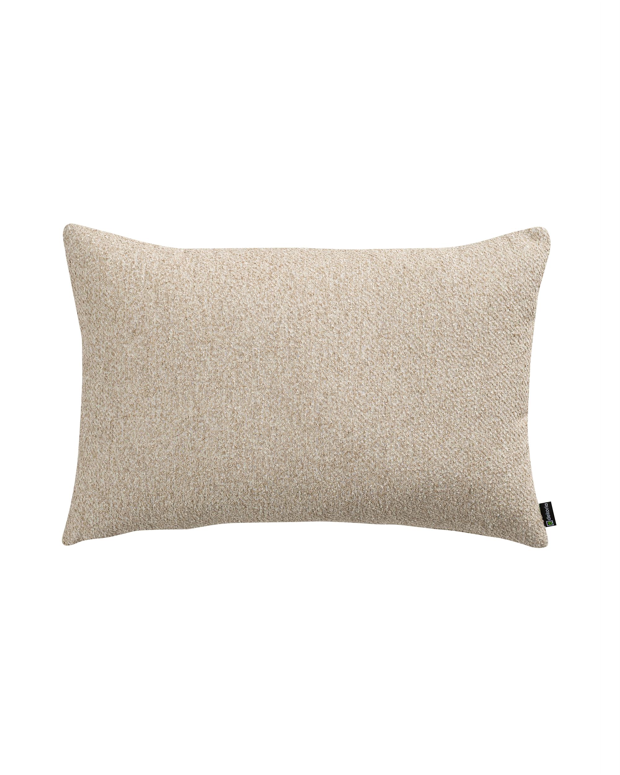 Kissenhülle Mia rechteckig Farbe beige Stoff strukturiert