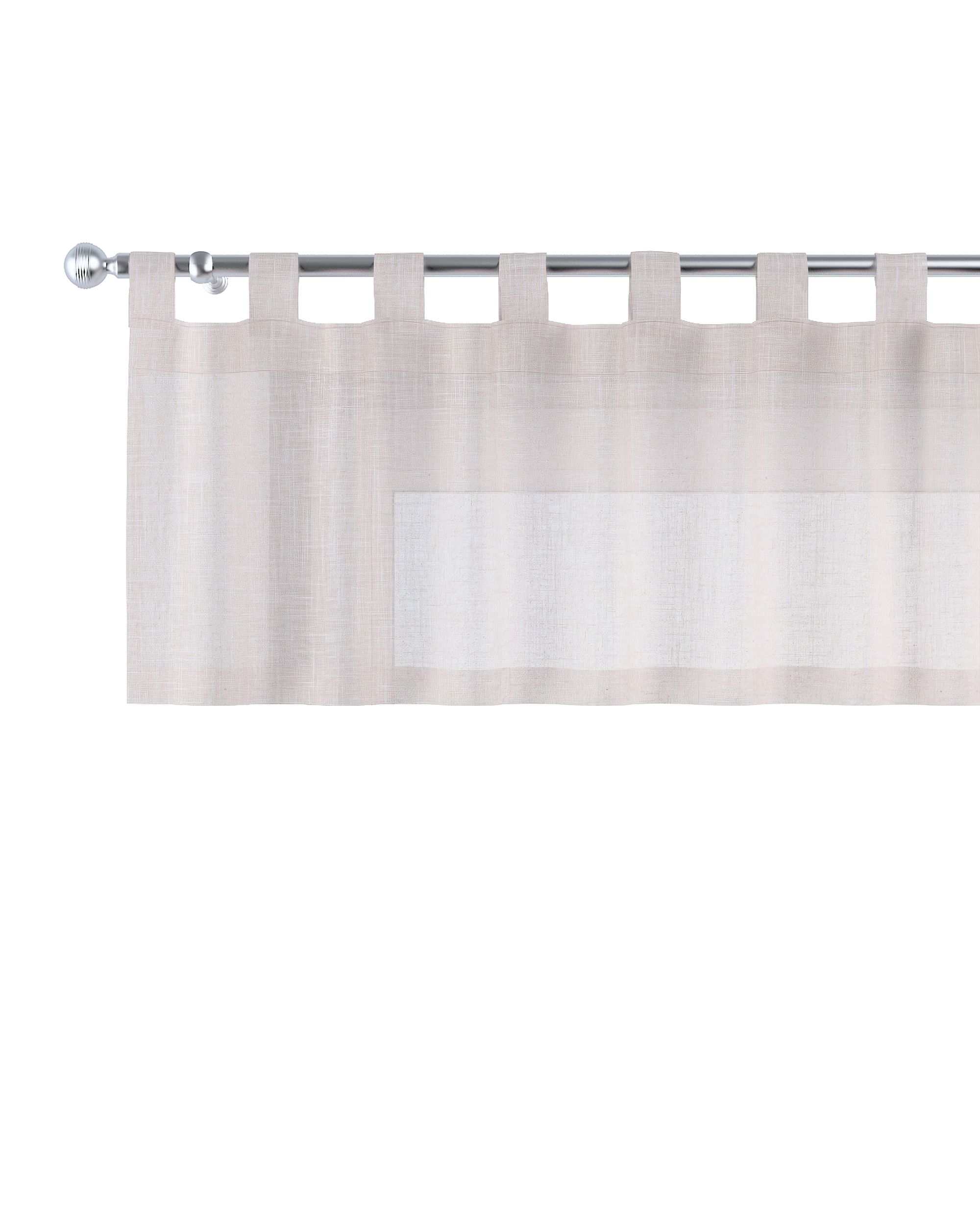 Kurzgardine mit Schlaufen Farbe beige Stoff halbtransparent, strukturiert