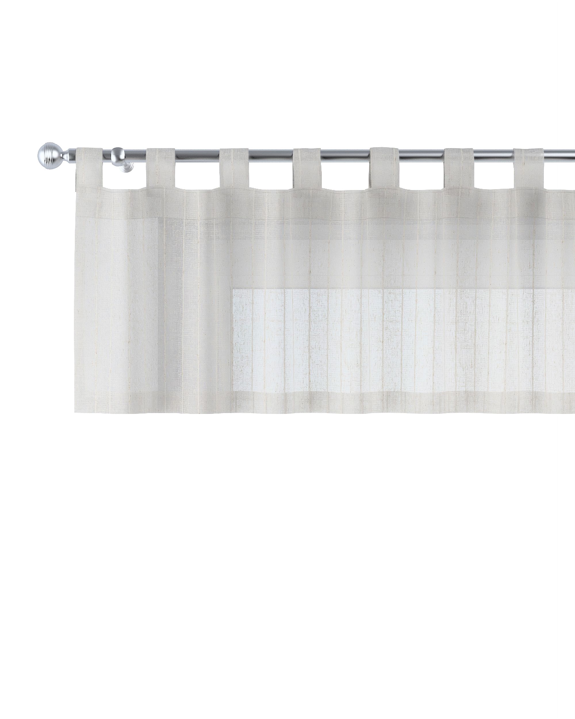 Kurzgardine mit Schlaufen Farbe beige Stoff halbtransparent, strukturiert, gemustert