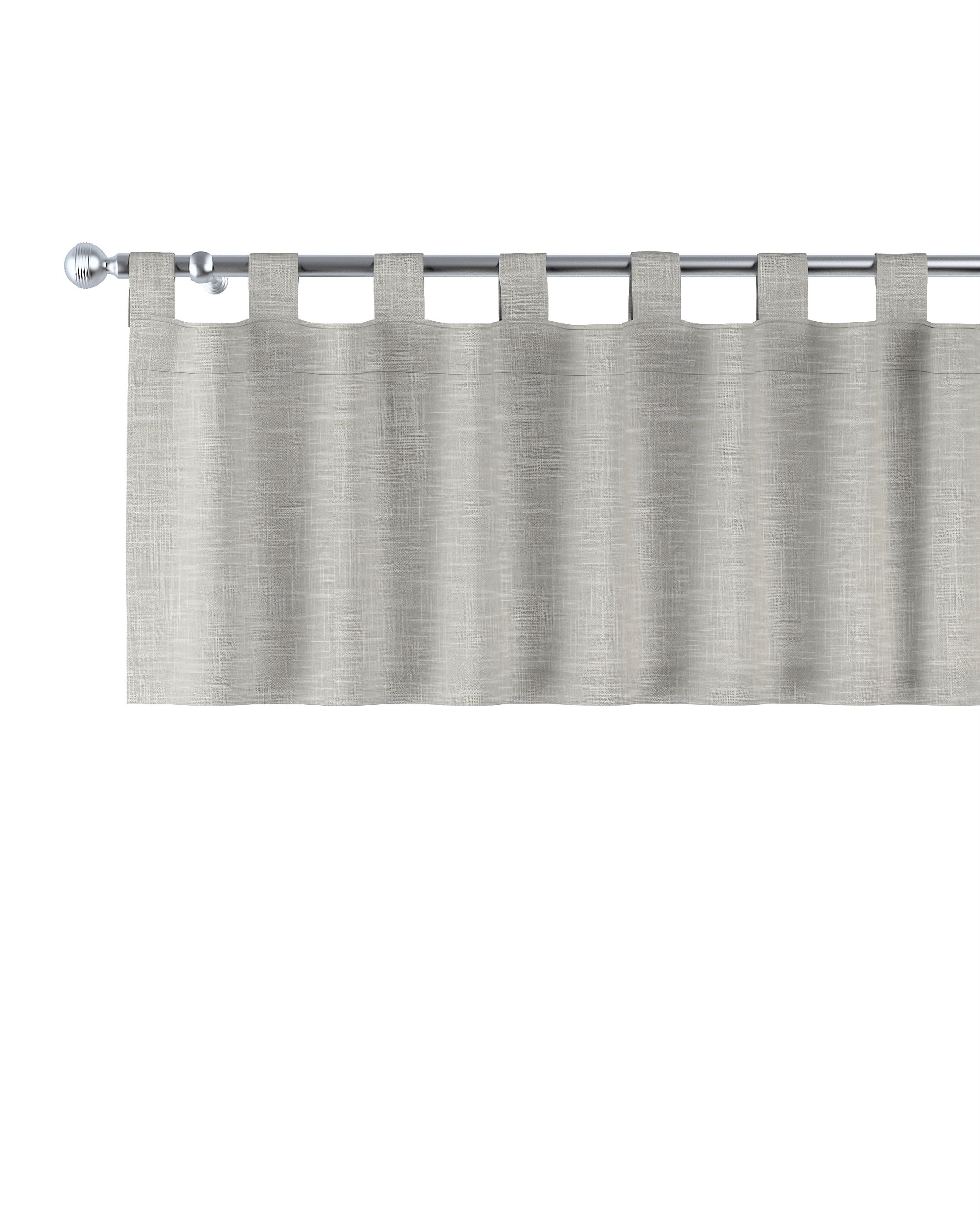 Kurzgardine mit Schlaufen Farbe beige Stoff strukturiert