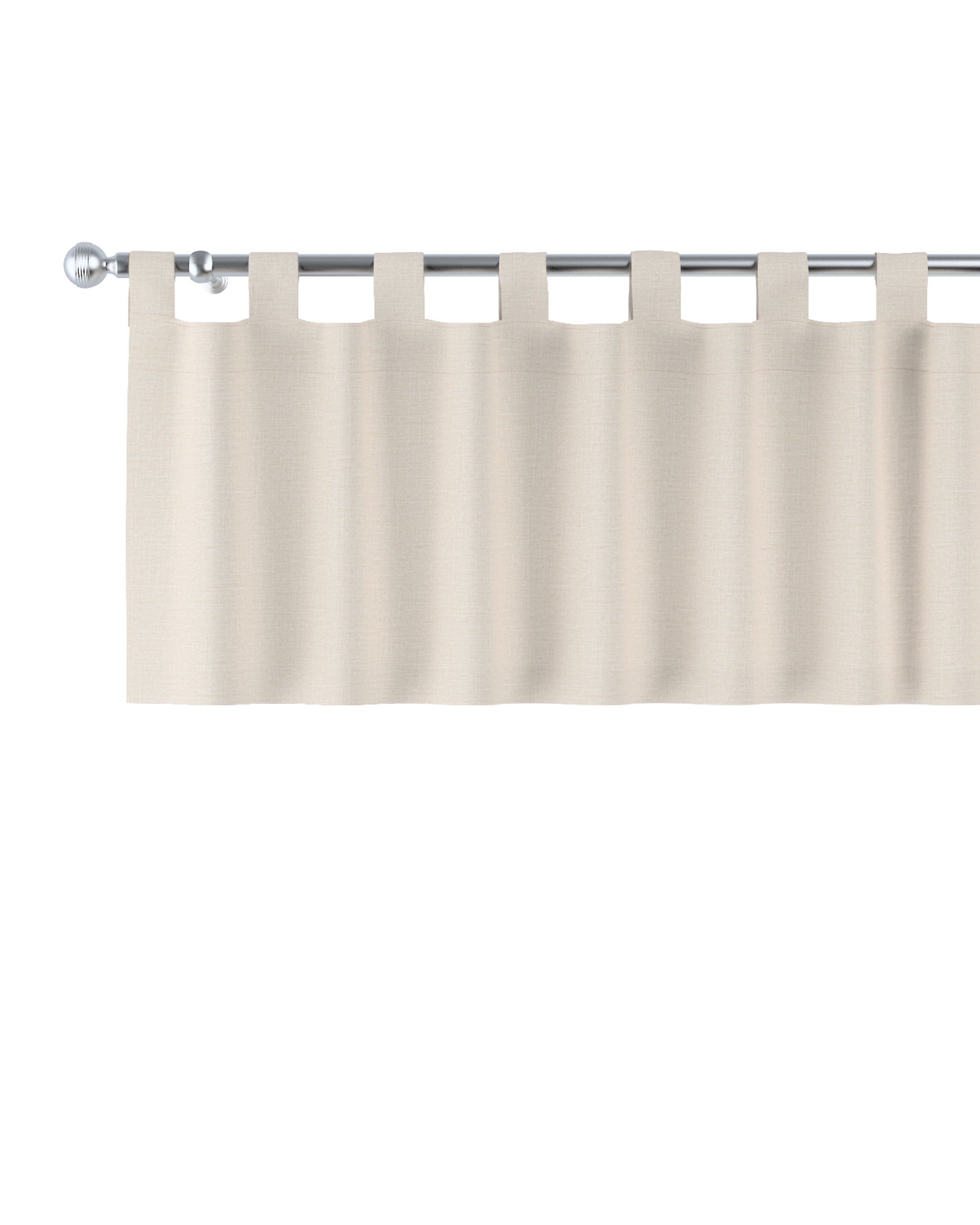Kurzgardine mit Schlaufen Farbe beige Stoff strukturiert