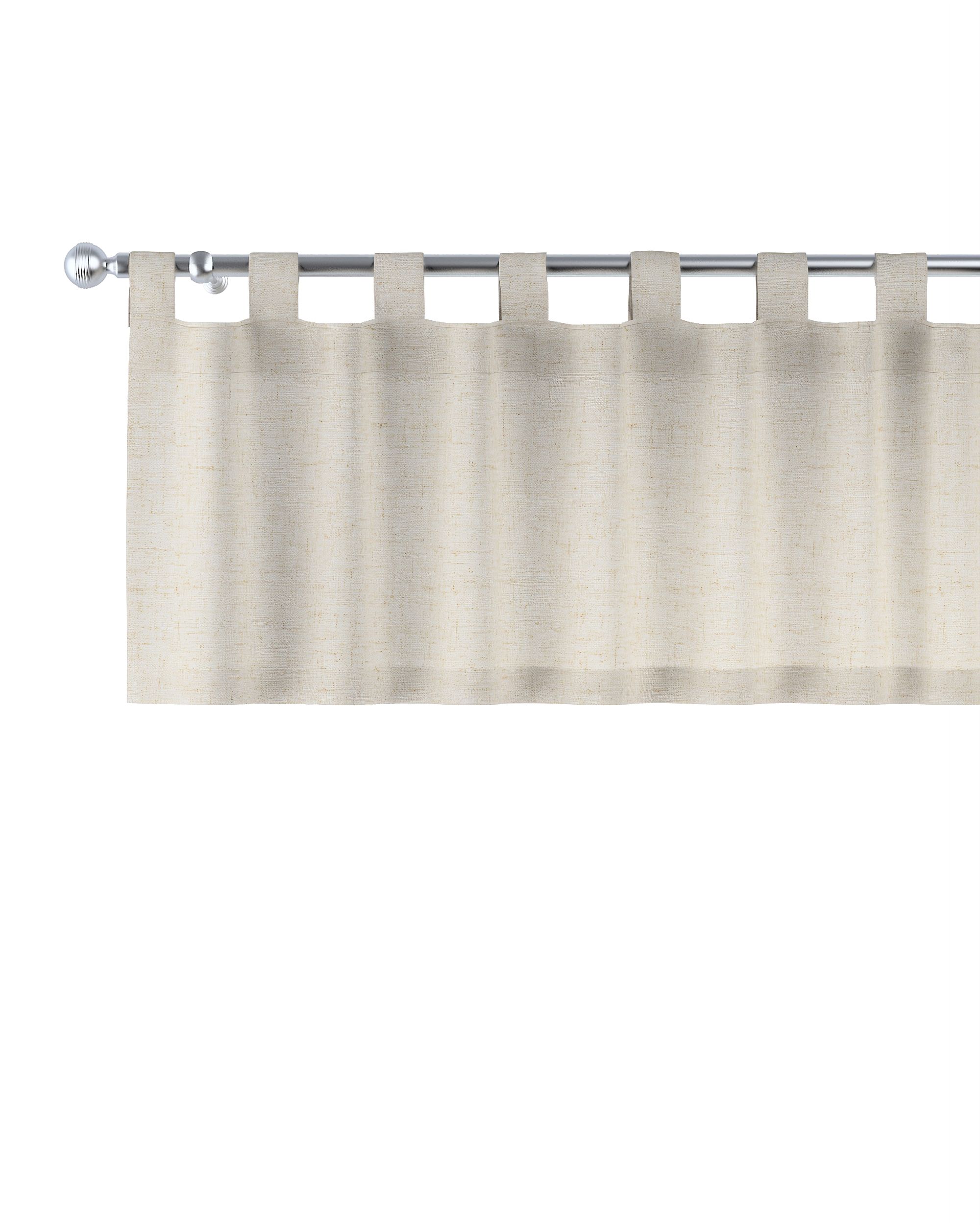 Kurzgardine mit Schlaufen Farbe beige Stoff halbtransparent