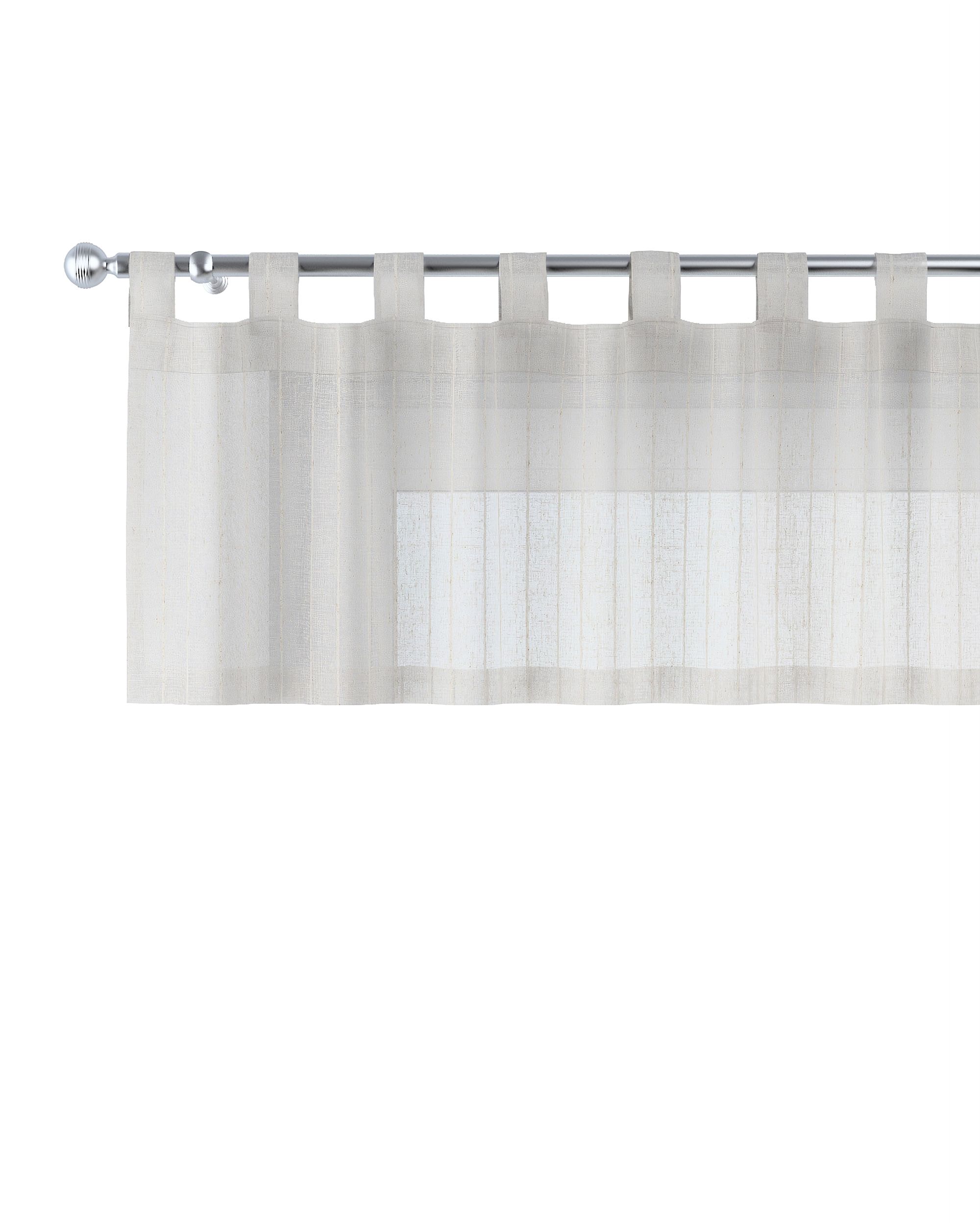 Kurzgardine mit Schlaufen Farbe beige Stoff halbtransparent, strukturiert, gemustert