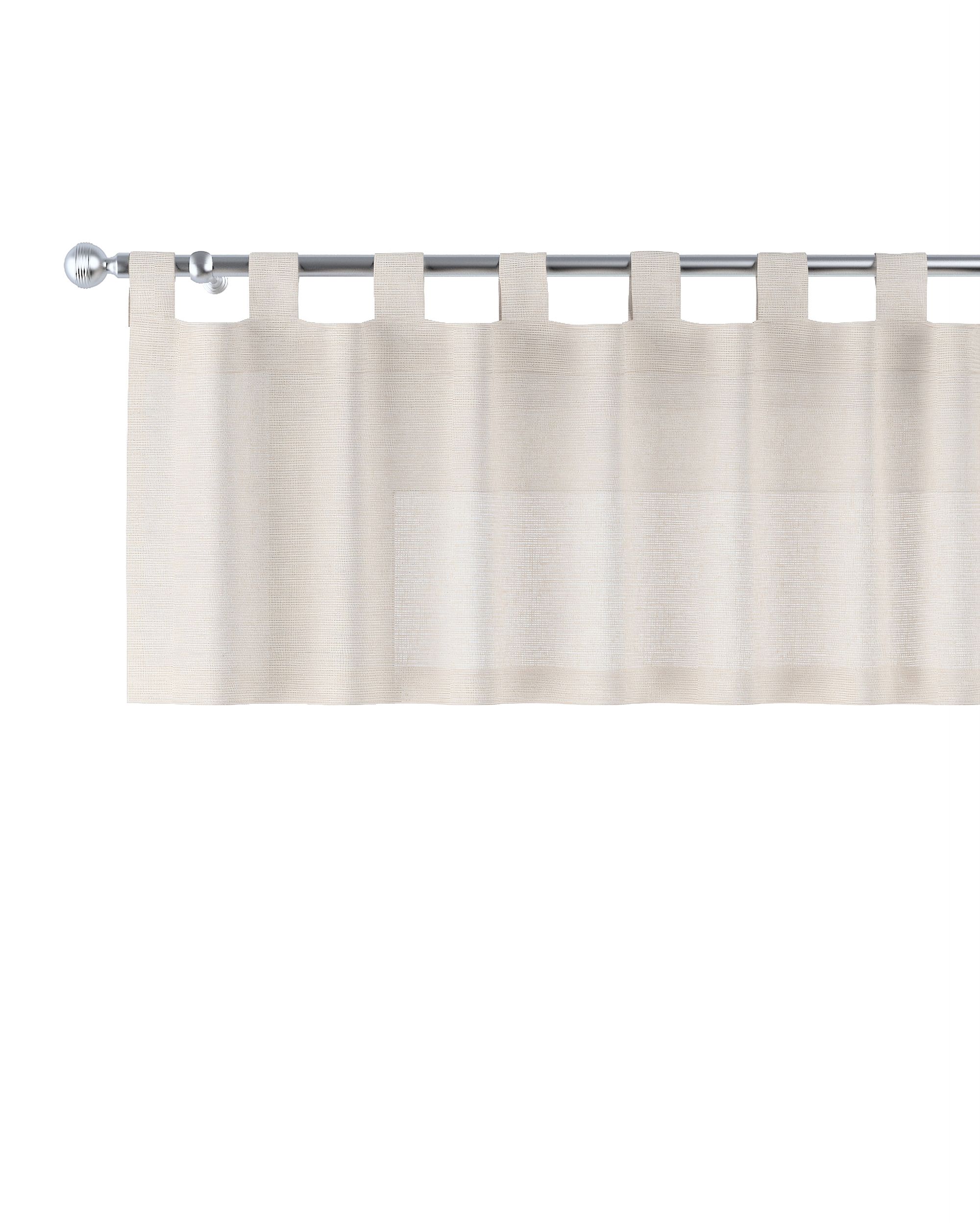 Kurzgardine mit Schlaufen Farbe beige Stoff halbtransparent, strukturiert