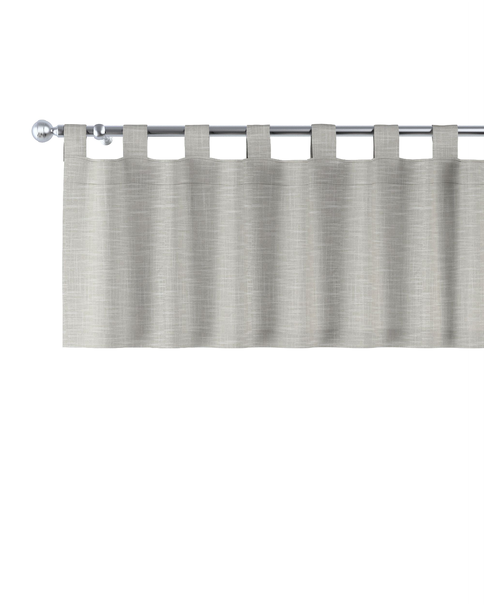 Kurzgardine mit Schlaufen Farbe beige Stoff strukturiert