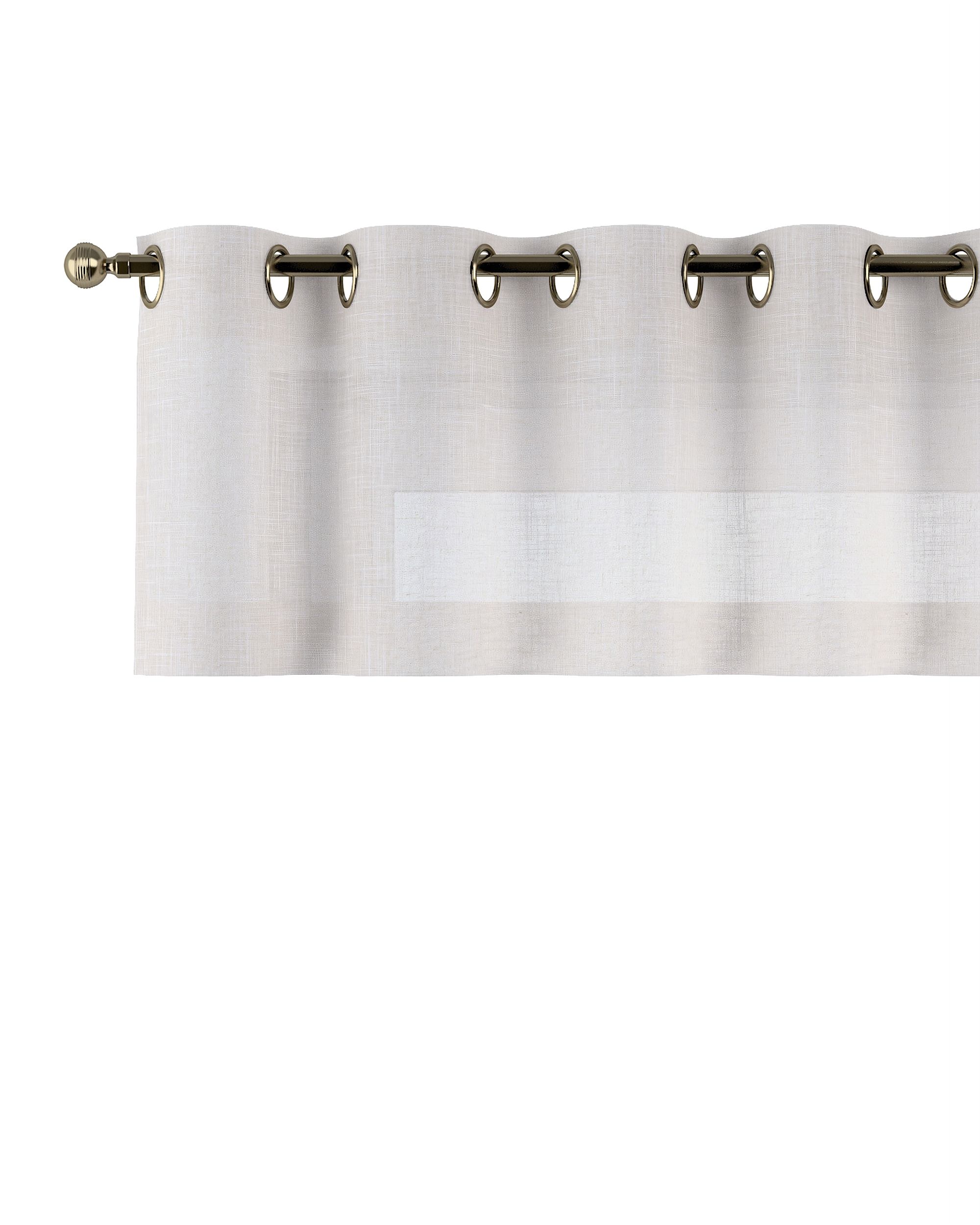 Kurzgardine mit Ösen Farbe beige Stoff halbtransparent, strukturiert