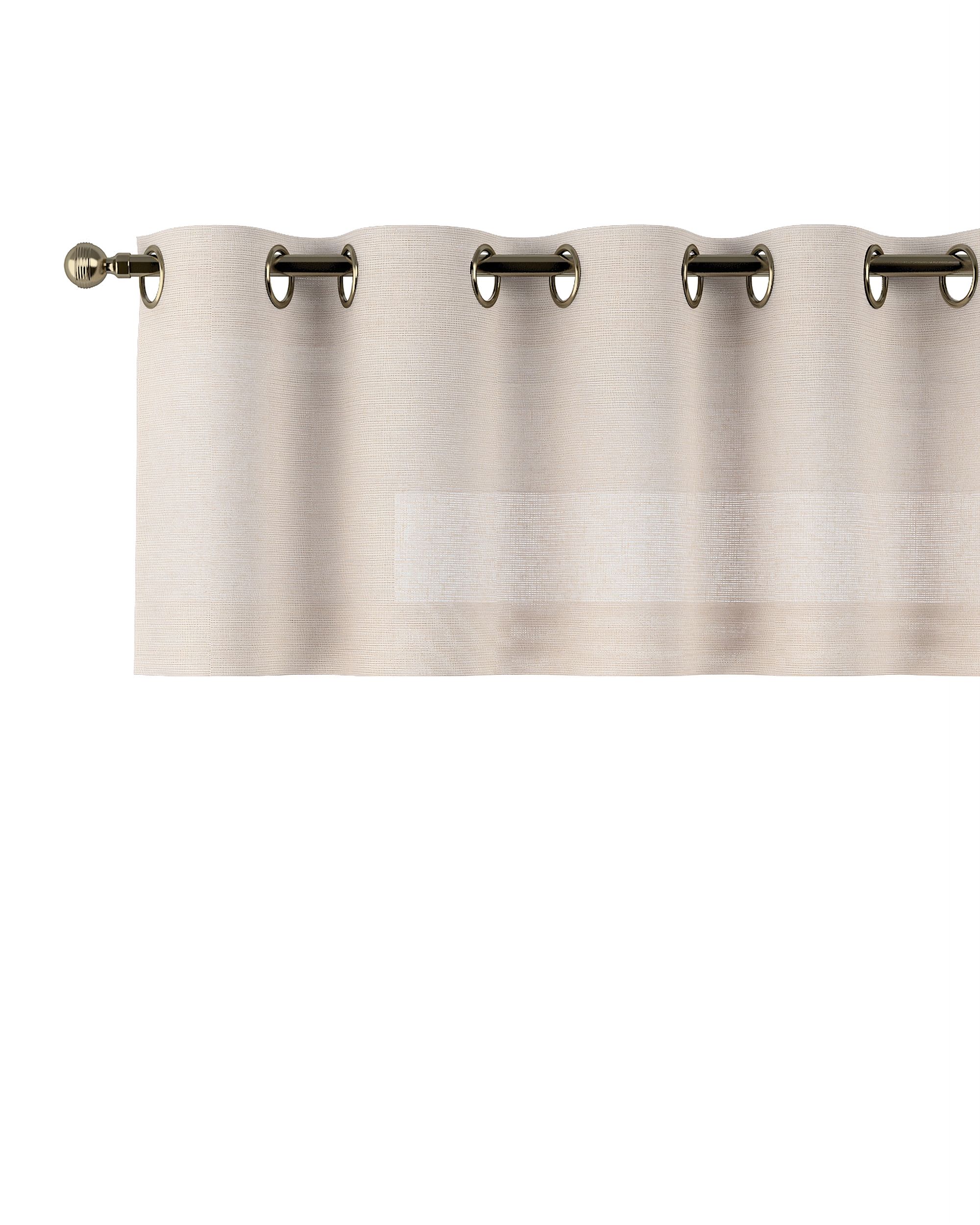 Kurzgardine mit Ösen Farbe beige Stoff halbtransparent, strukturiert