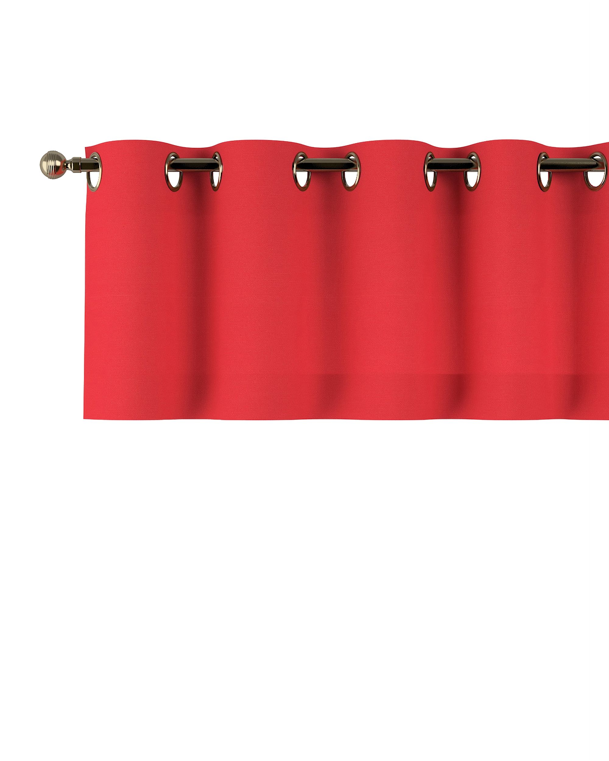 Kurzgardine mit Ösen Farbe rot
