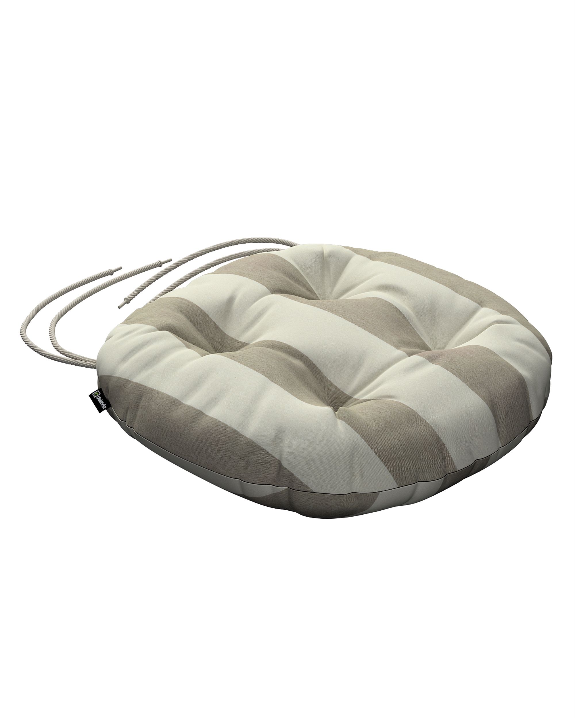 Stuhlkissen Adam mit Bindeschnur Farbe beige Stoff gemustert
