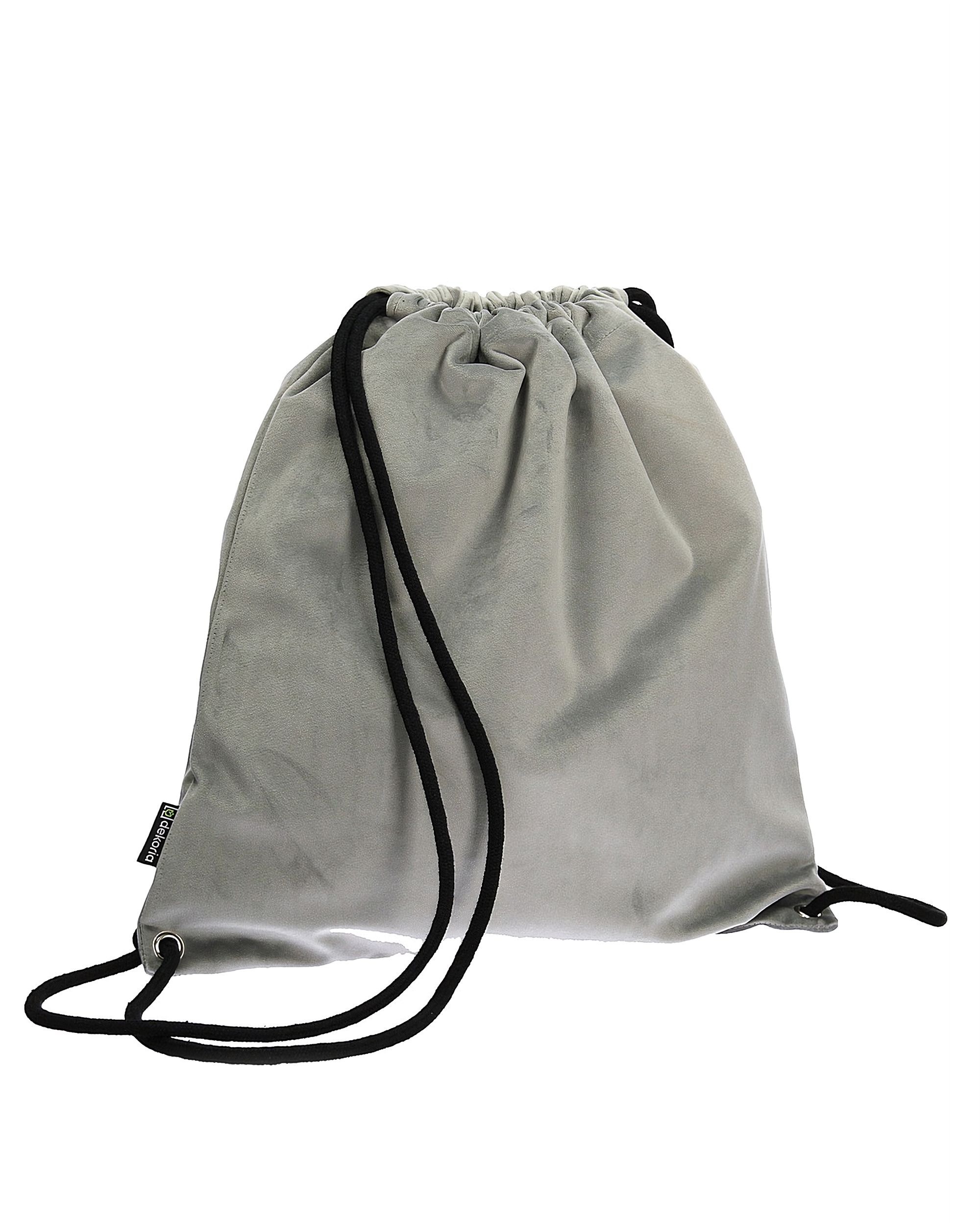 Gym Sack dark grey Farbe grau Stoff glänzend, samt