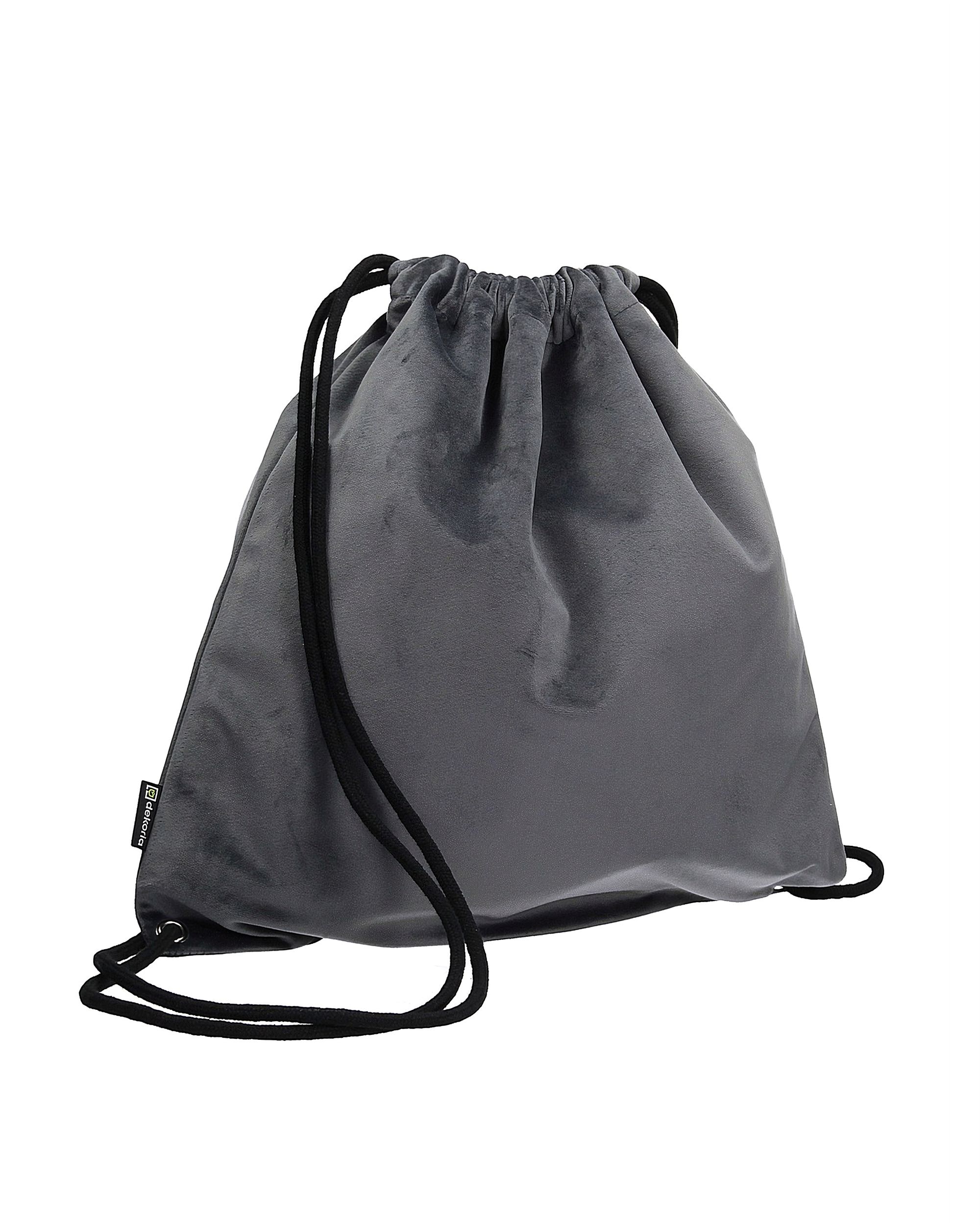 Gym Sack dark grey Farbe grau Stoff glänzend, samt