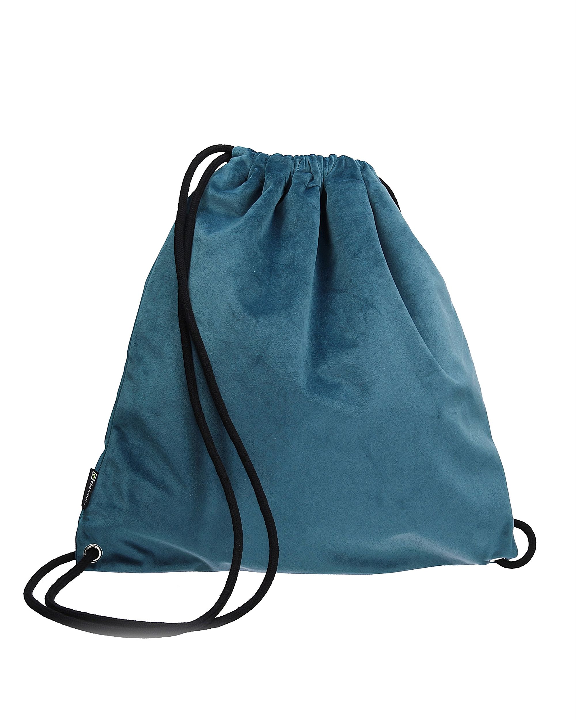 Gym Sack dark grey Farbe blau Stoff glänzend, samt