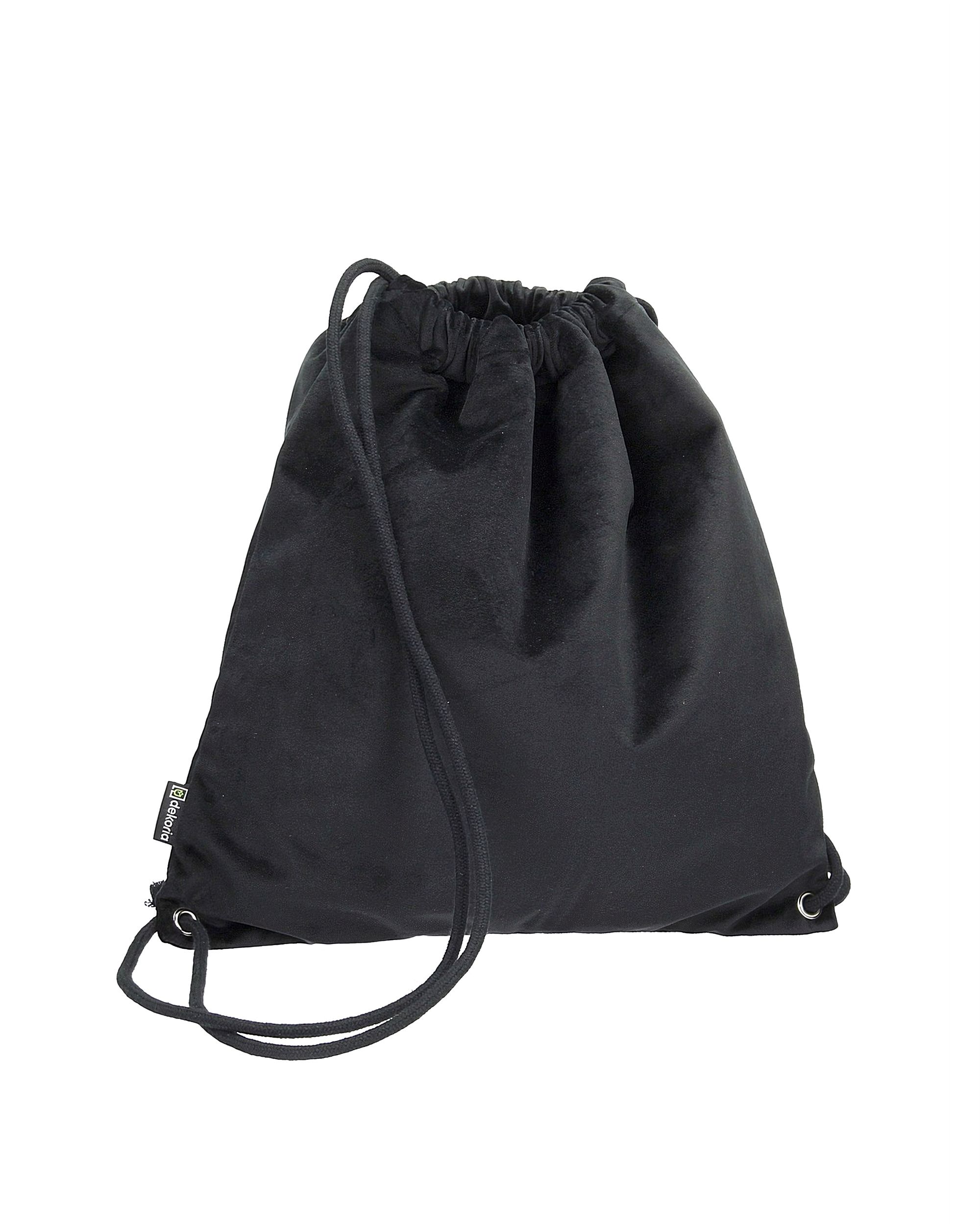 Gym Sack dark grey Farbe schwarz Stoff glänzend, samt