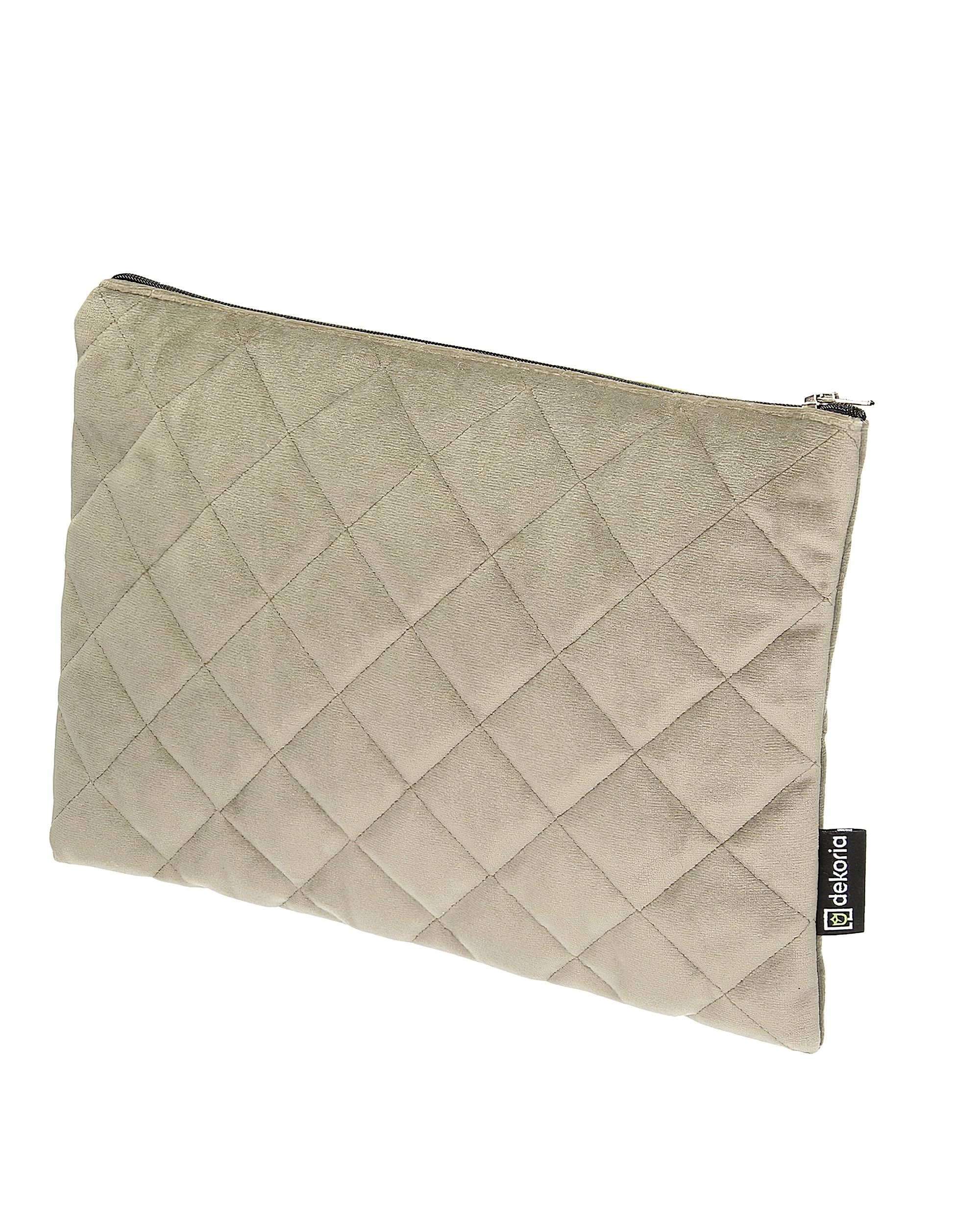 Tablet-Tasche Velvet Farbe grau Stoff glänzend, samt