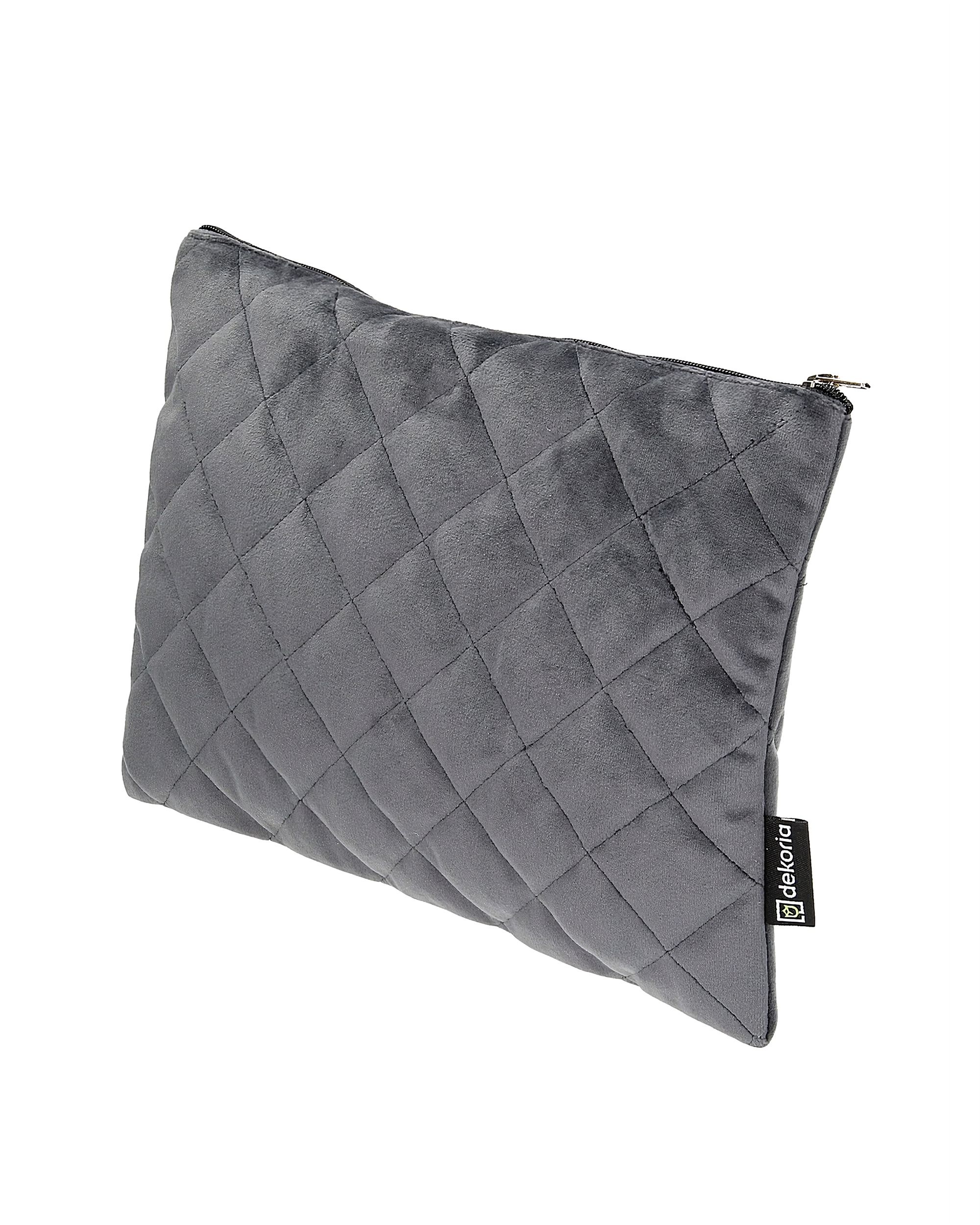 Tablet-Tasche Velvet Farbe grau Stoff glänzend, samt