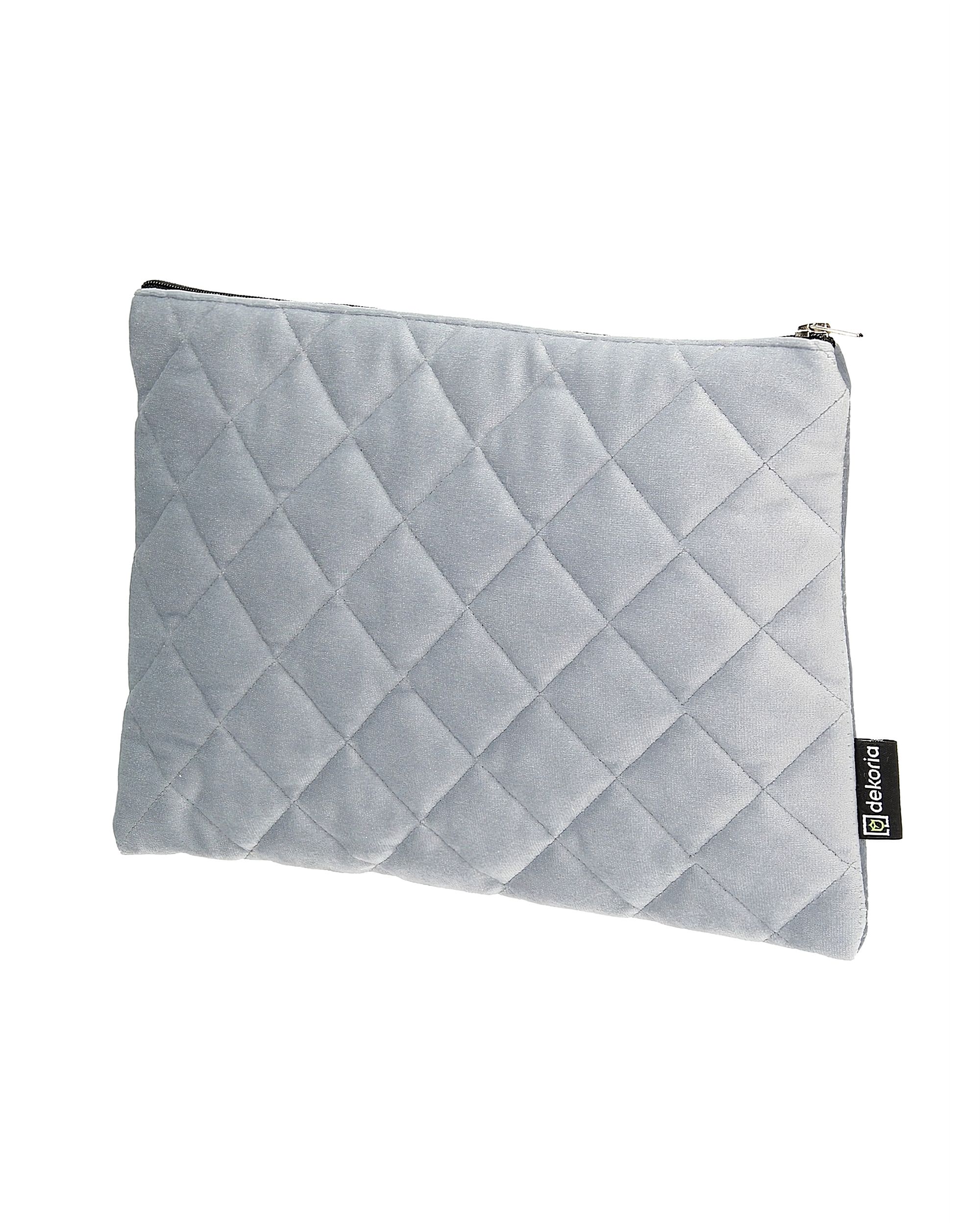 Tablet-Tasche Velvet Farbe grau Stoff glänzend, samt