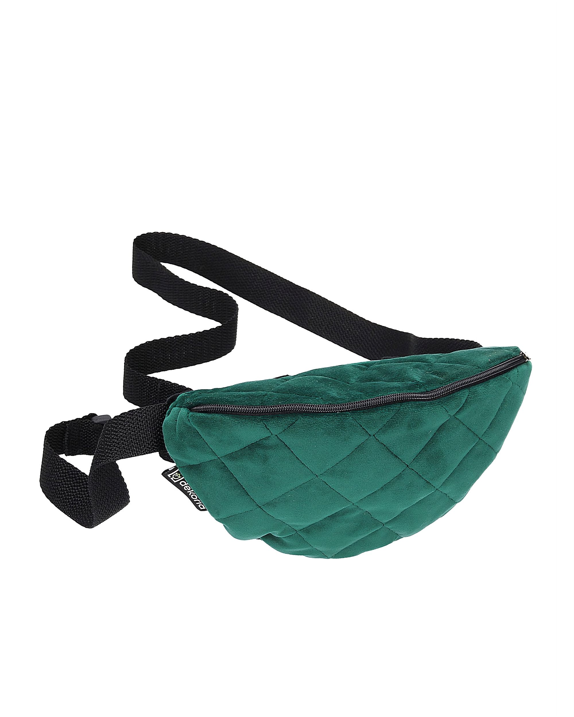 Gürteltasche Velvet Olive Farbe grün Stoff glänzend, samt