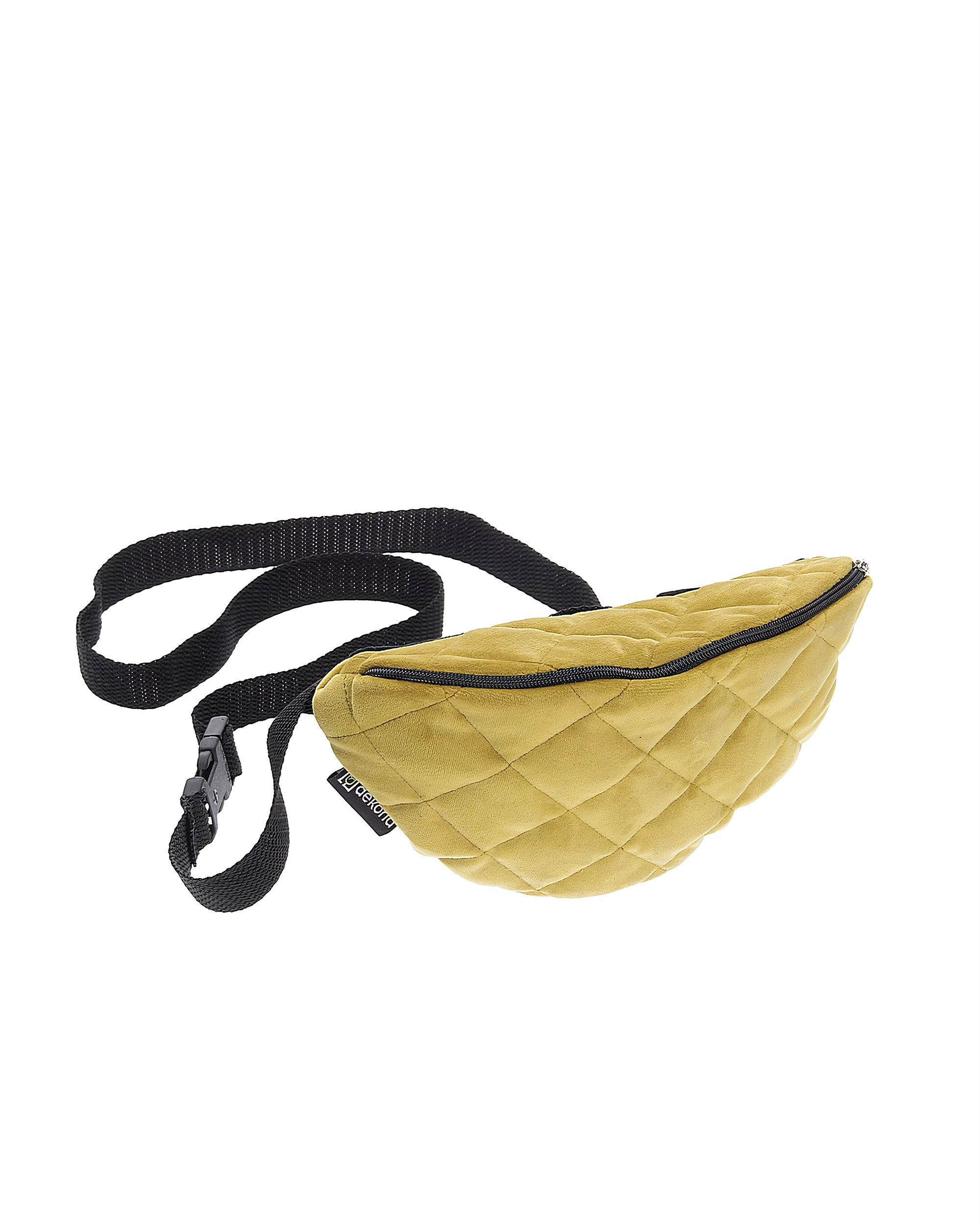 Gürteltasche Velvet Olive Farbe grün Stoff glänzend, samt
