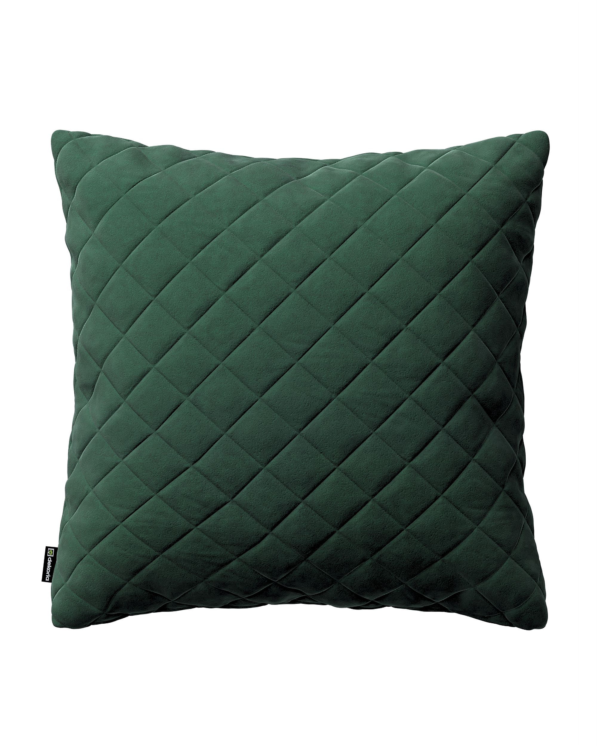 Kissenhülle Mia gesteppt 43x43cm Farbe grün Stoff glänzend, samt