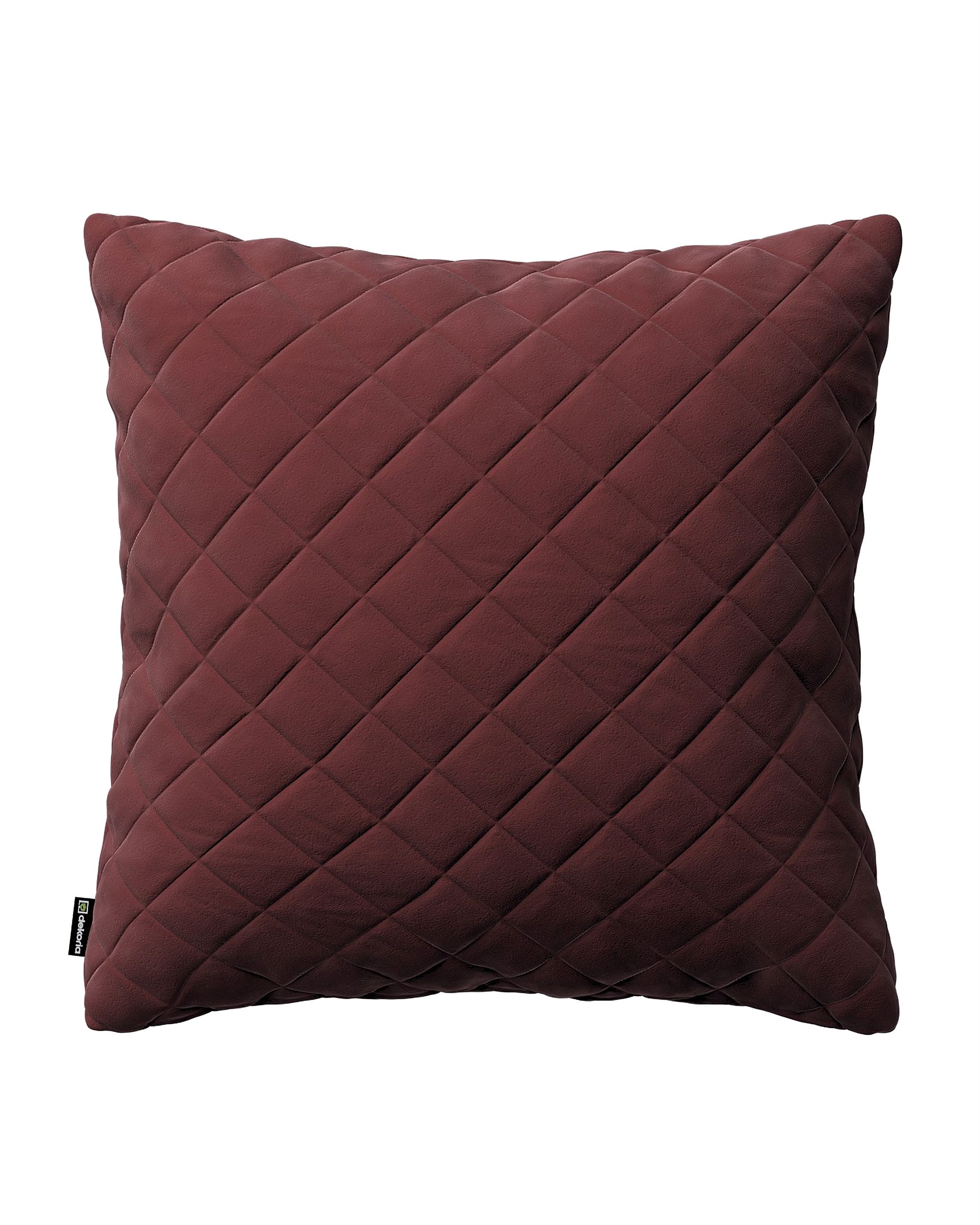 Kissenhülle Mia gesteppt 43x43cm Farbe rot Stoff glänzend, samt