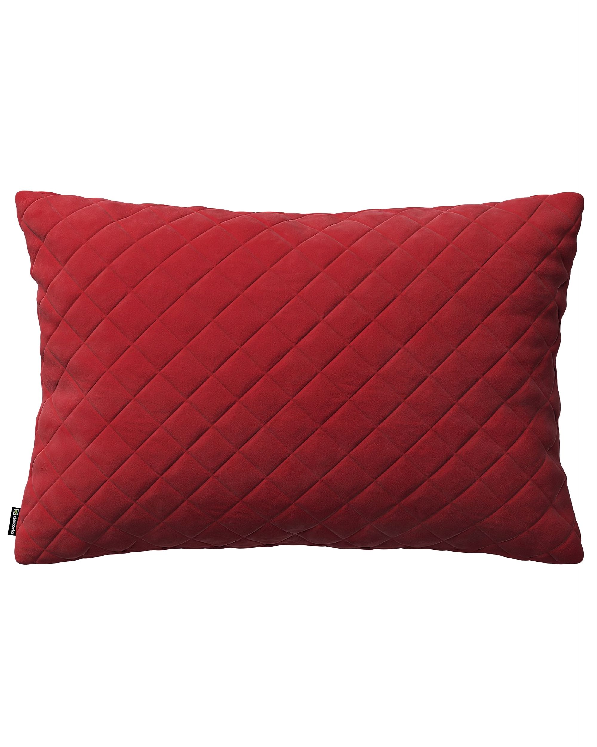 Kissenhülle Mia gesteppt 60x40cm Farbe rot Stoff glänzend, samt