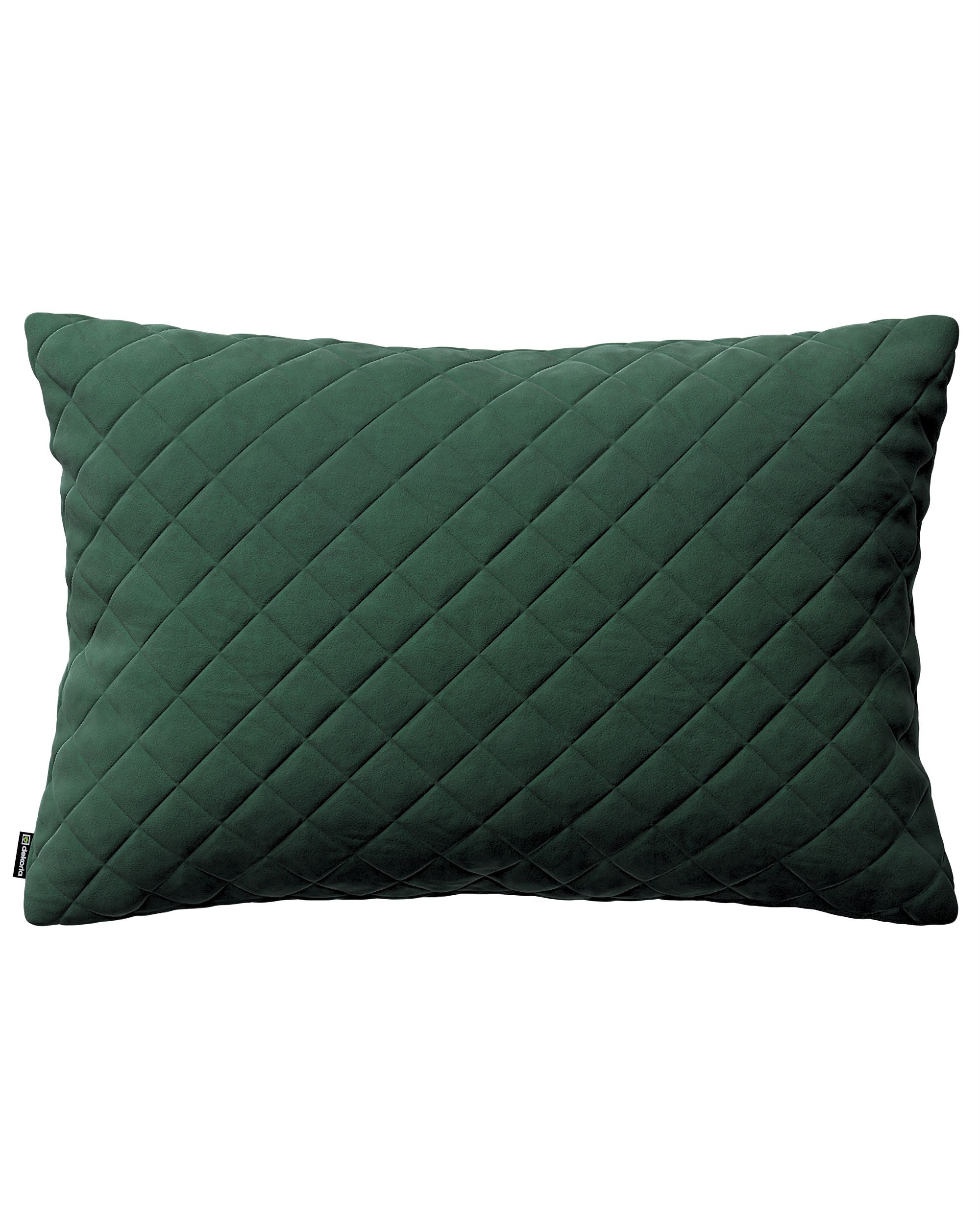 Kissenhülle Mia gesteppt 60x40cm Farbe grün Stoff glänzend, samt