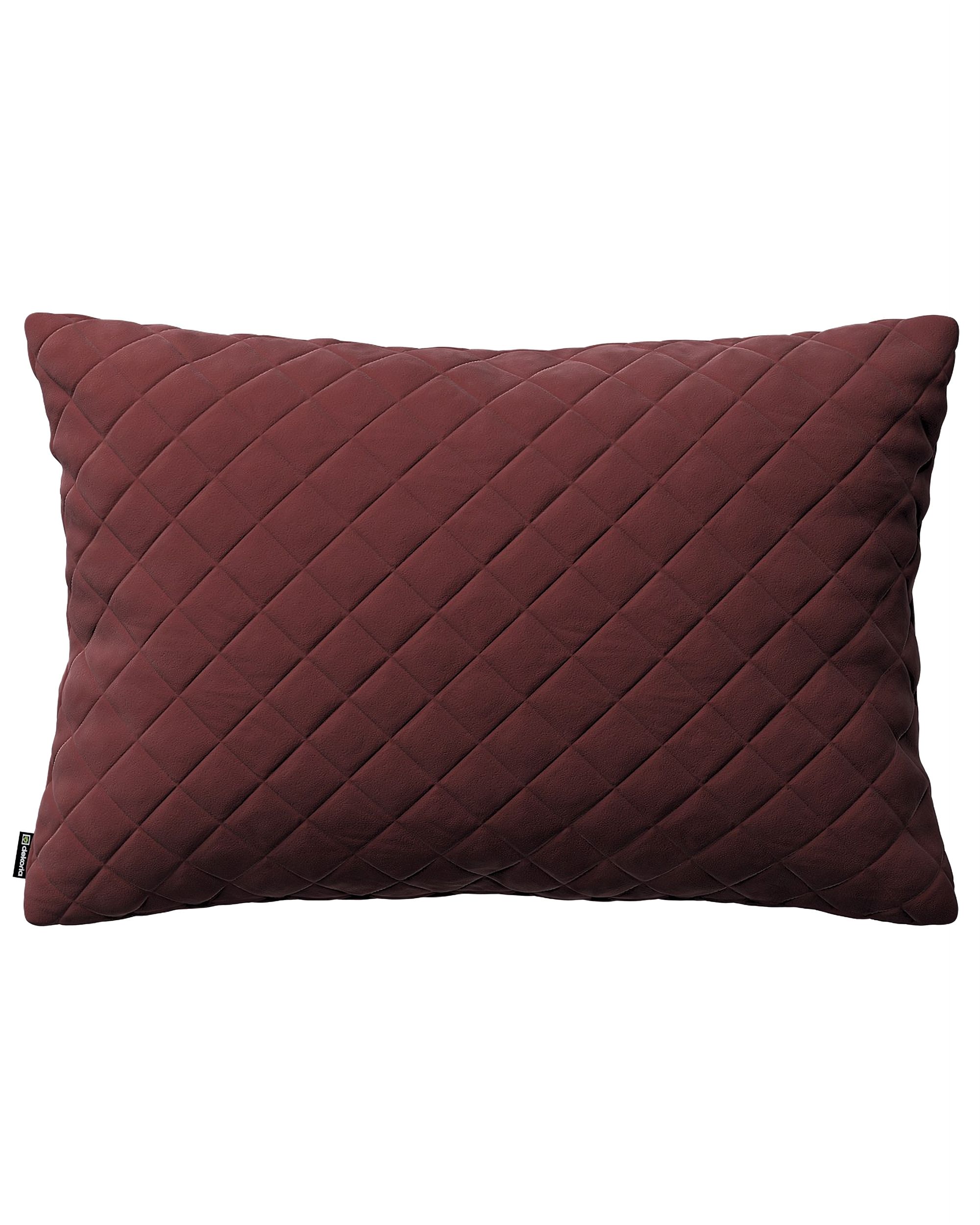 Kissenhülle Mia gesteppt 60x40cm Farbe rot Stoff glänzend, samt