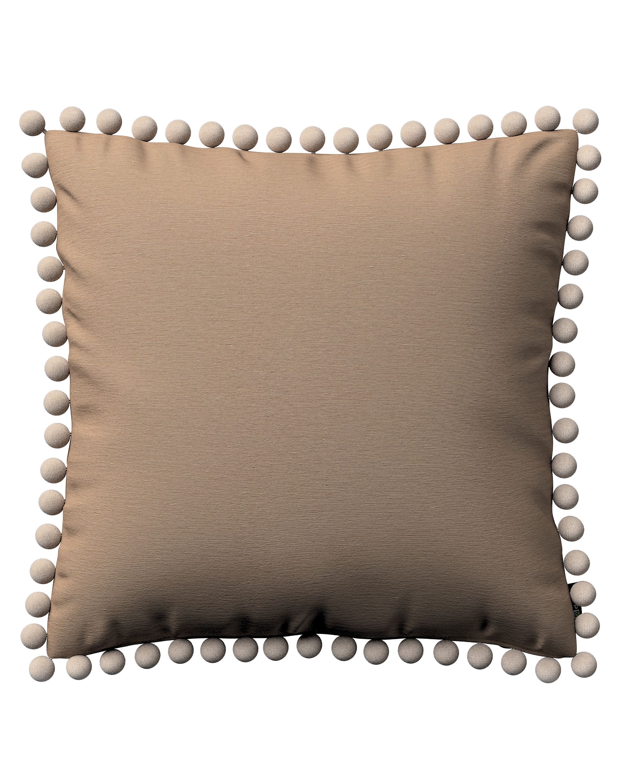 Kissenhülle Wera mit Bommeln Farbe beige