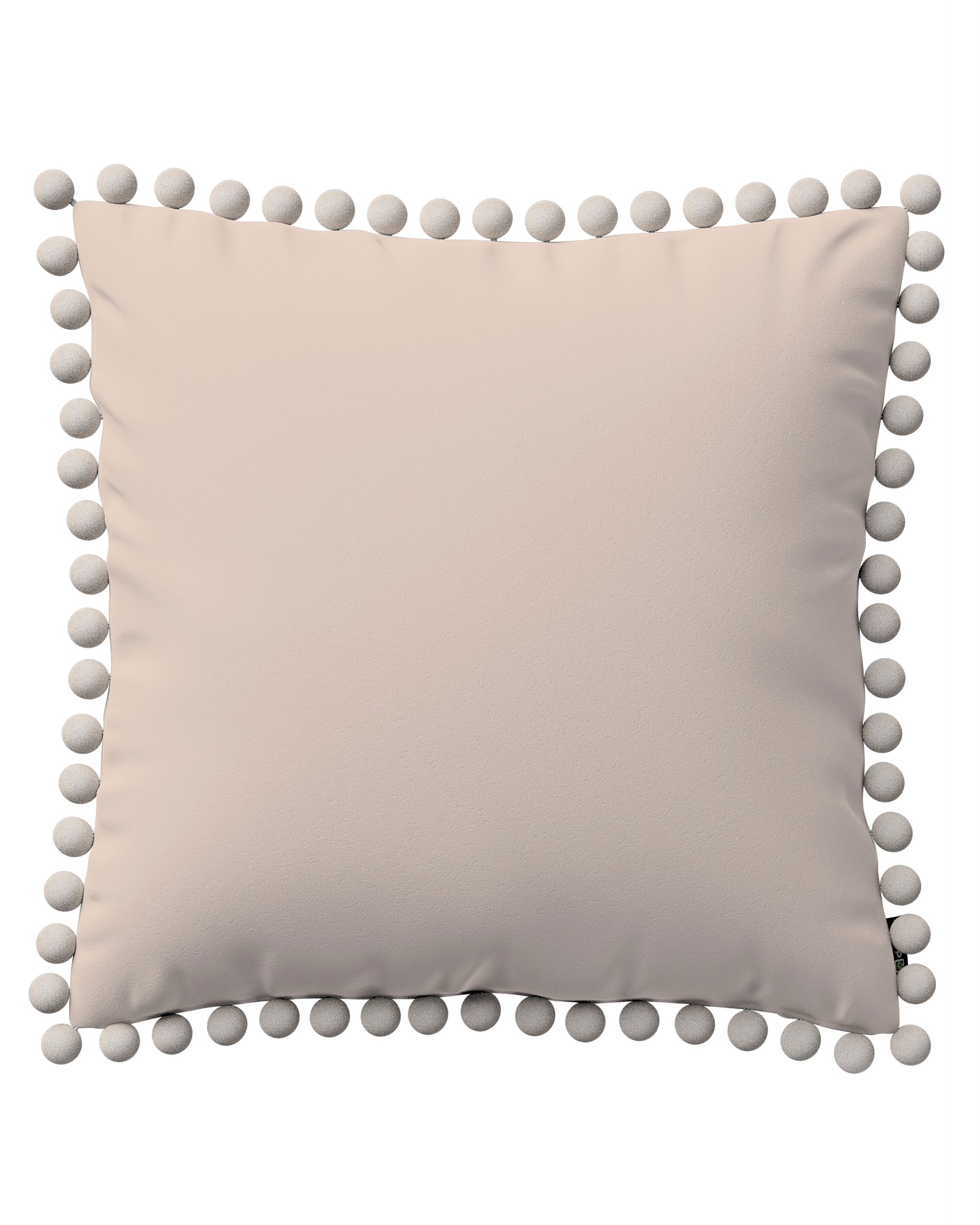 Kissenhülle Wera mit Bommeln Farbe beige