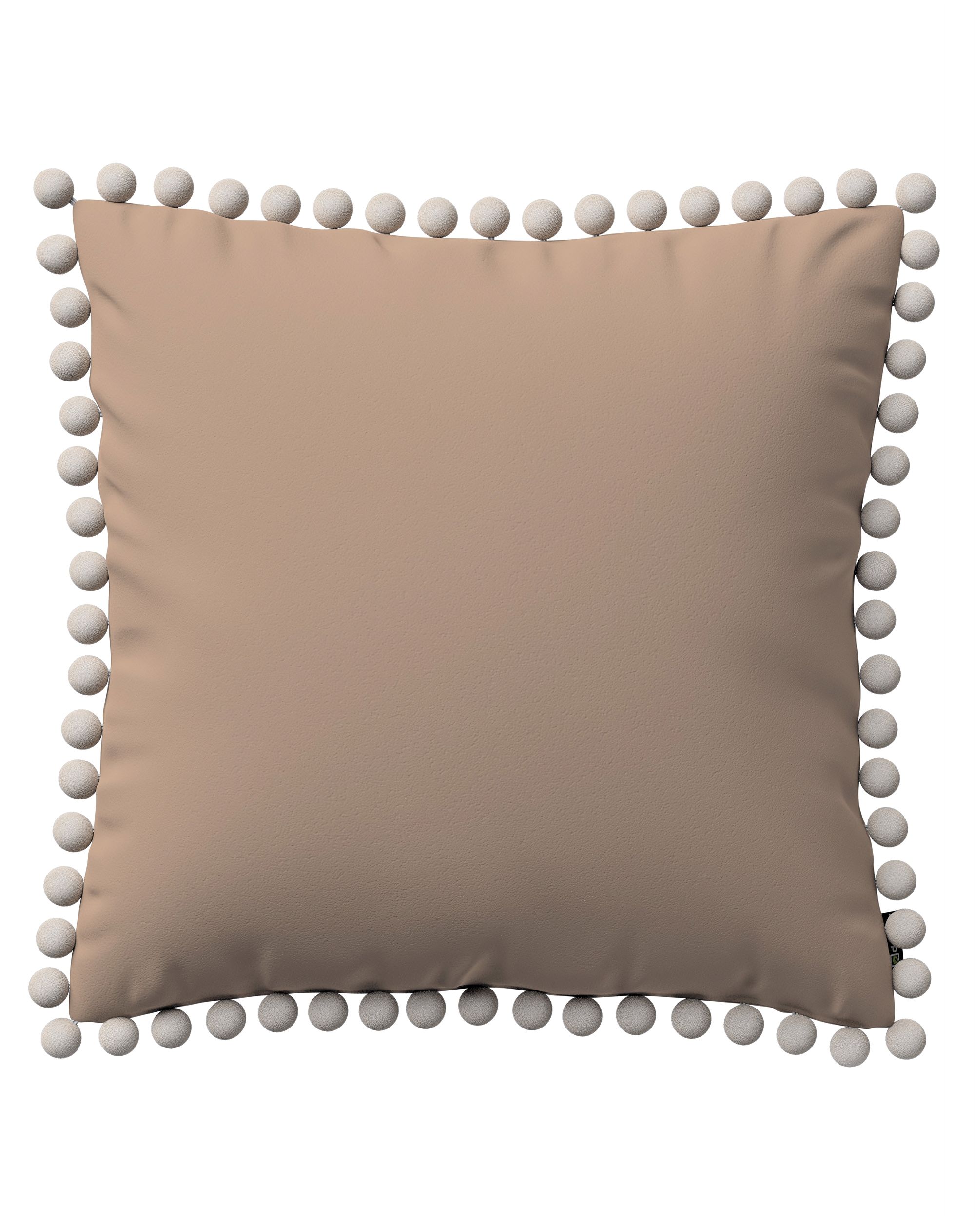 Kissenhülle Wera mit Bommeln Farbe beige