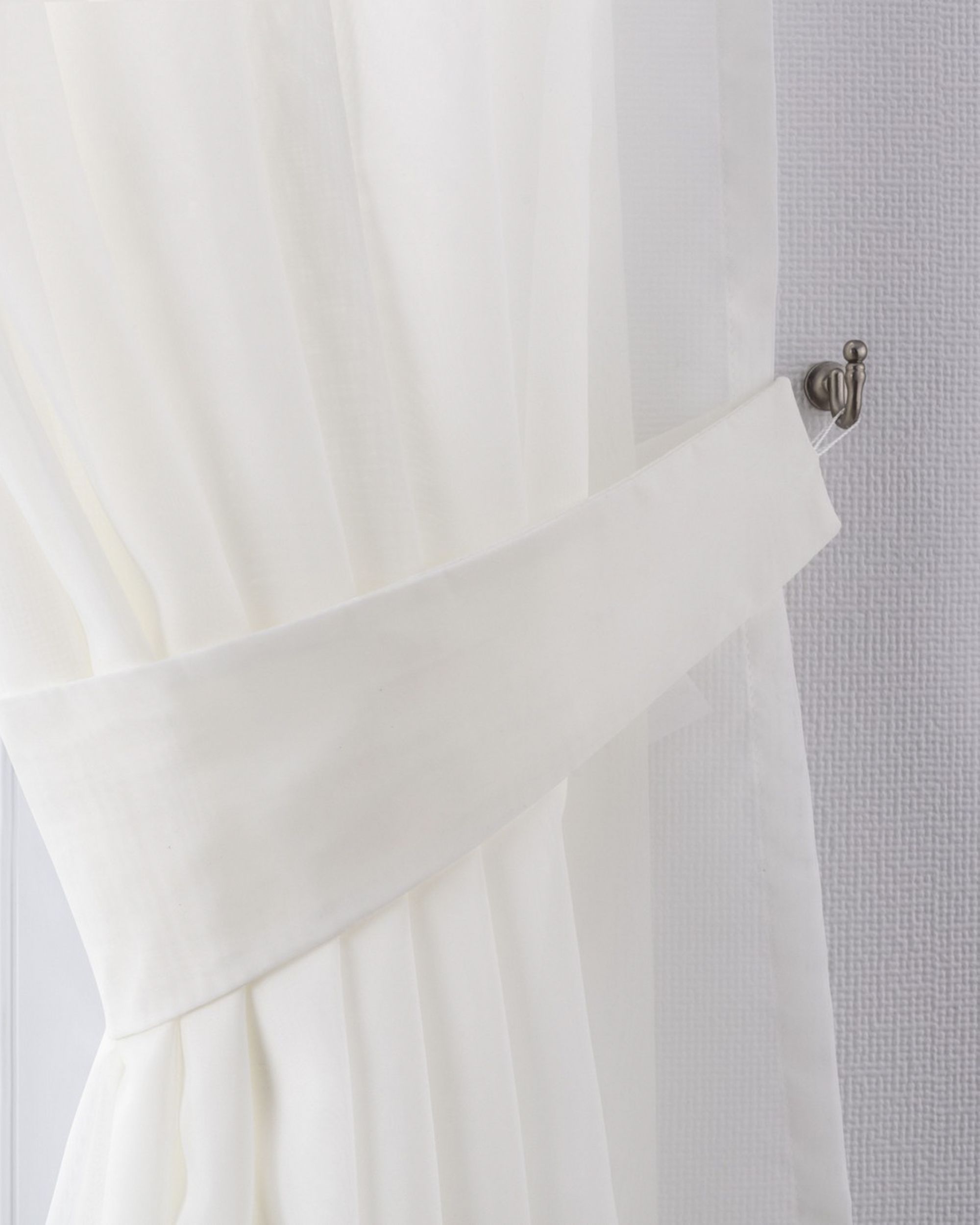 Raffhalter Victoria Farbe creme Stoff halbtransparent, glänzend (hover)