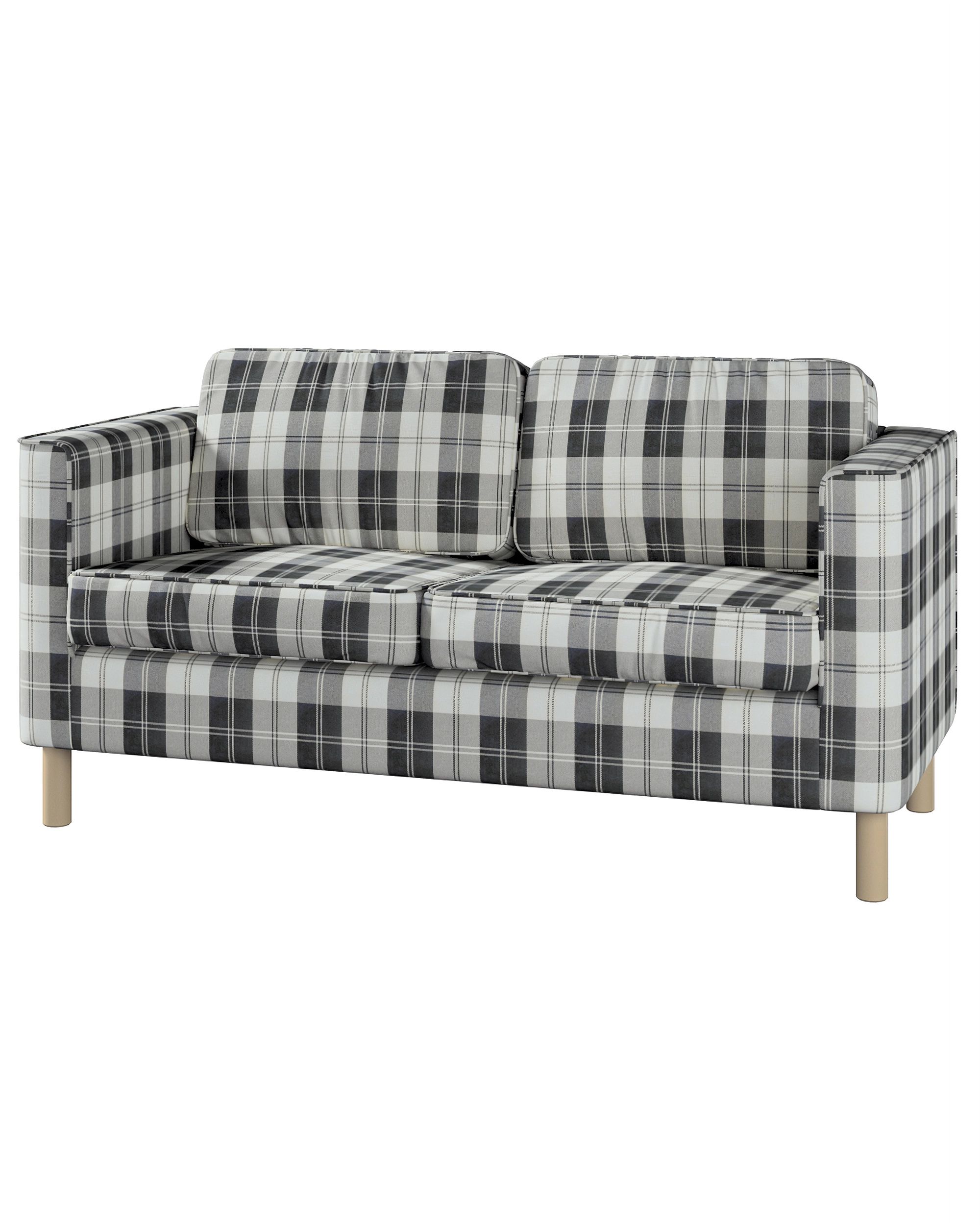 Bezug für Pärup 2-Sitzer Sofa Farbe schwarz Stoff strukturiert, gemustert