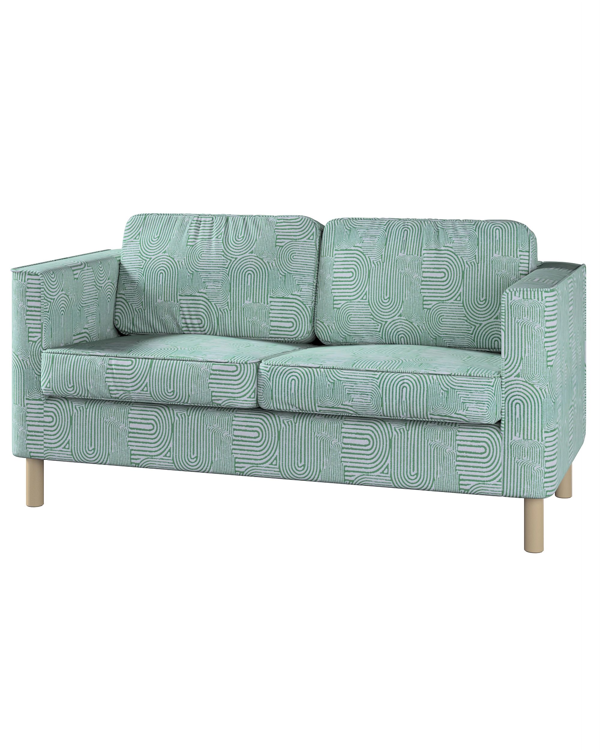 Bezug für Pärup 2-Sitzer Sofa Farbe grün Stoff strukturiert, gemustert