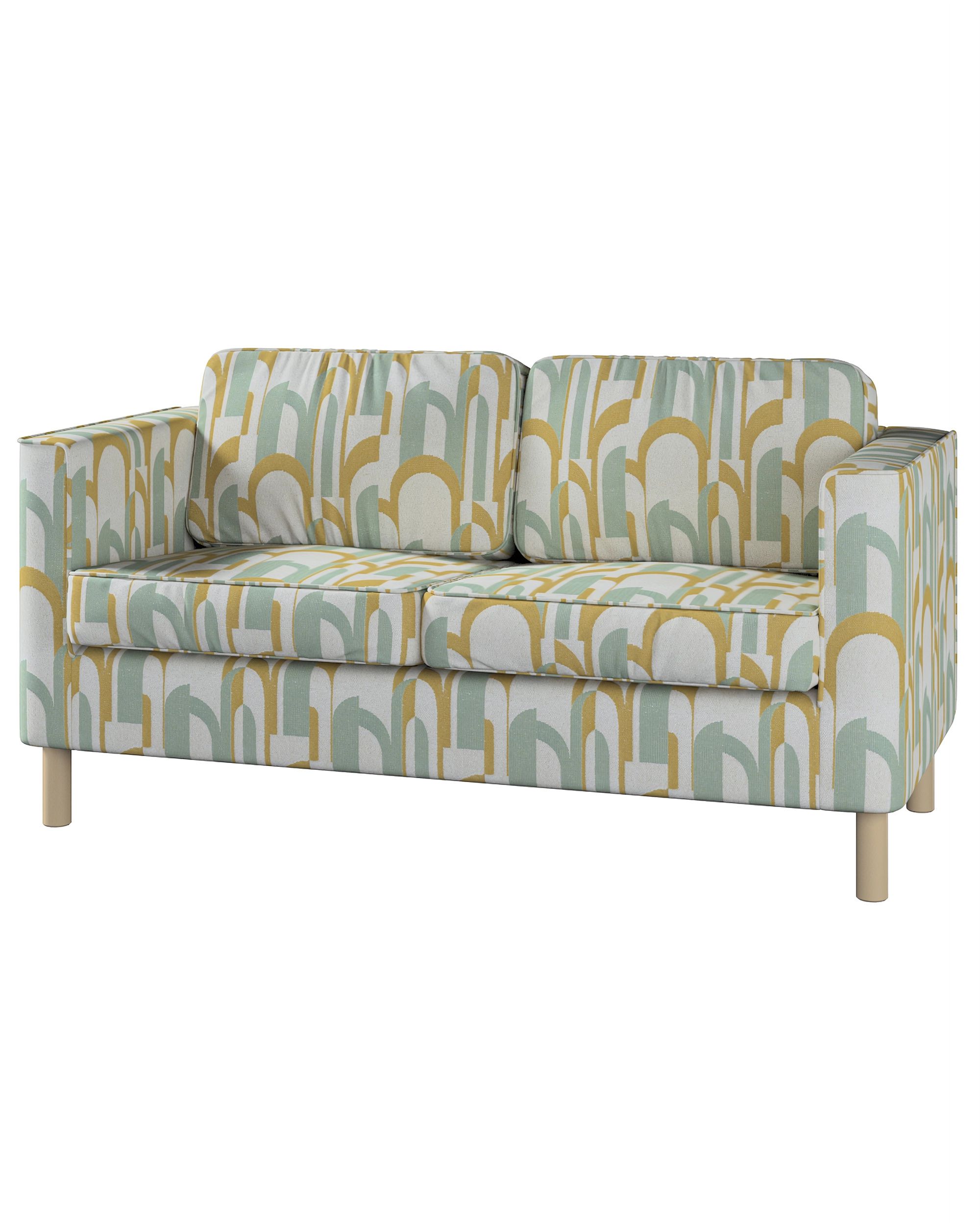 Bezug für Pärup 2-Sitzer Sofa Farbe grün Stoff strukturiert, gemustert