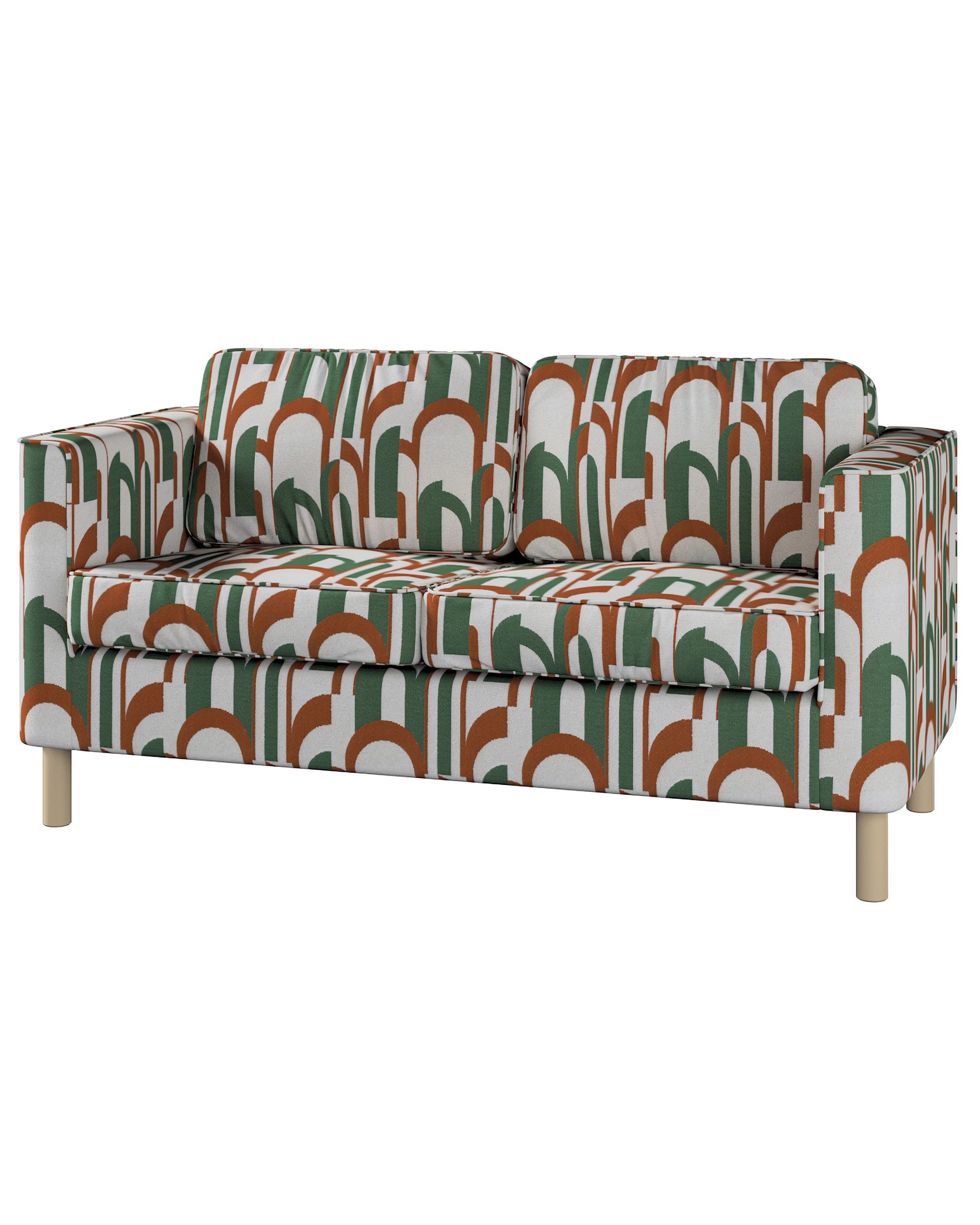 Bezug für Pärup 2-Sitzer Sofa Farbe grün Stoff strukturiert, gemustert