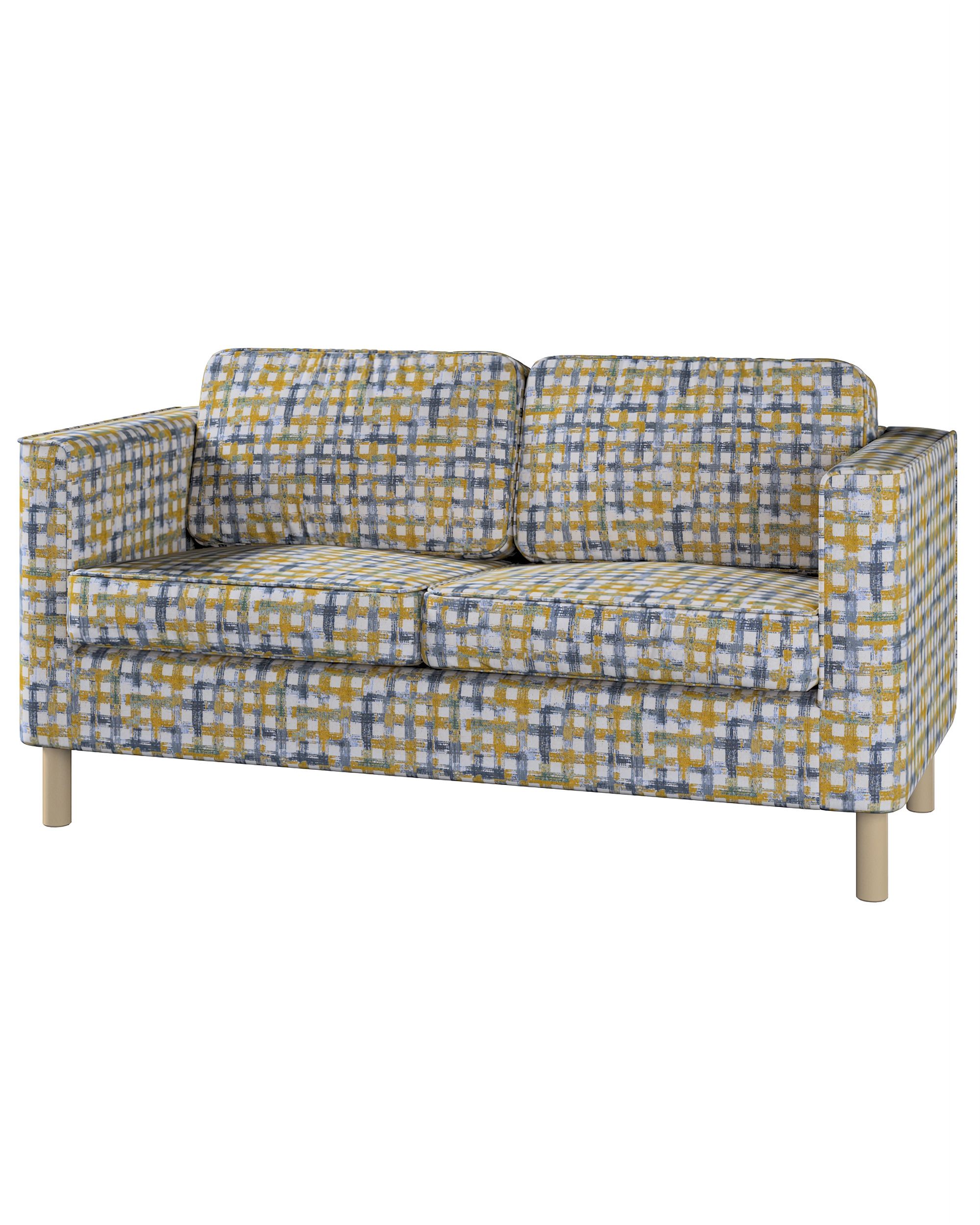 Bezug für Pärup 2-Sitzer Sofa Farbe blau Stoff strukturiert, gemustert