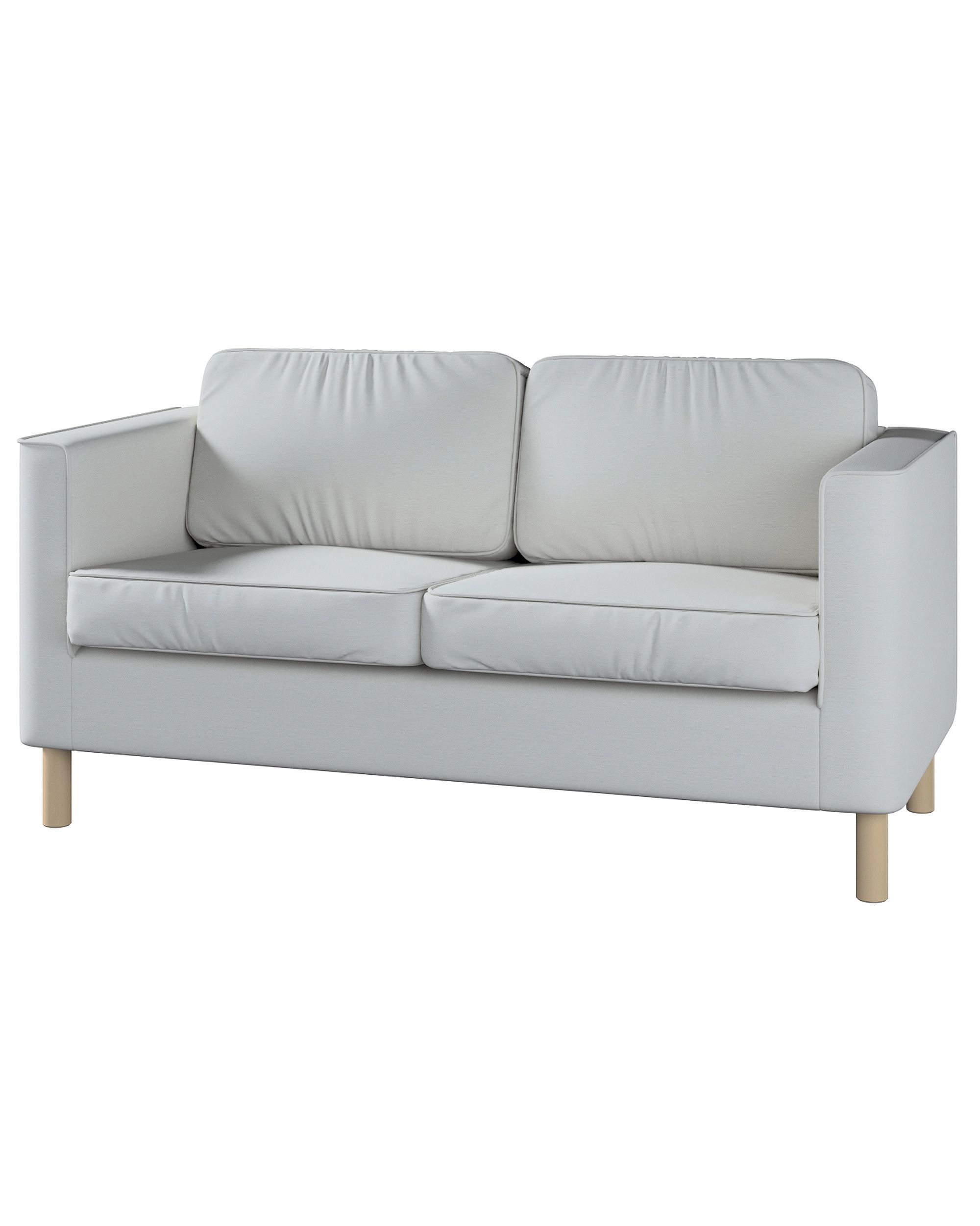 Bezug für Pärup 2-Sitzer Sofa Farbe grau Stoff glänzend, strukturiert, samt