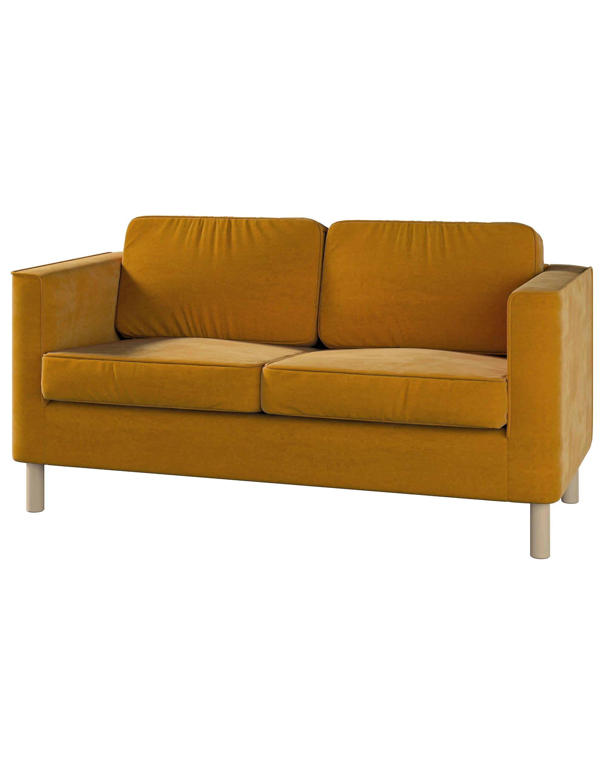 Bezug für Pärup 2-Sitzer Sofa Farbe gelb Stoff glänzend, samt
